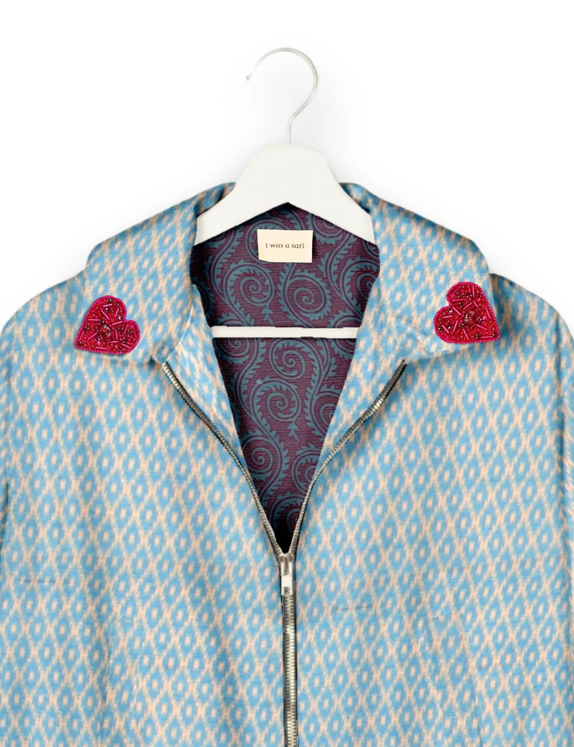 PINK HEART BOMBER JACKET