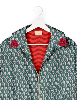 PINK HEART BOMBER JACKET
