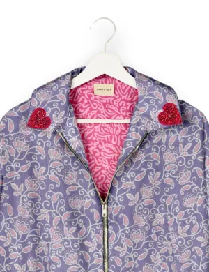 PINK HEART BOMBER JACKET