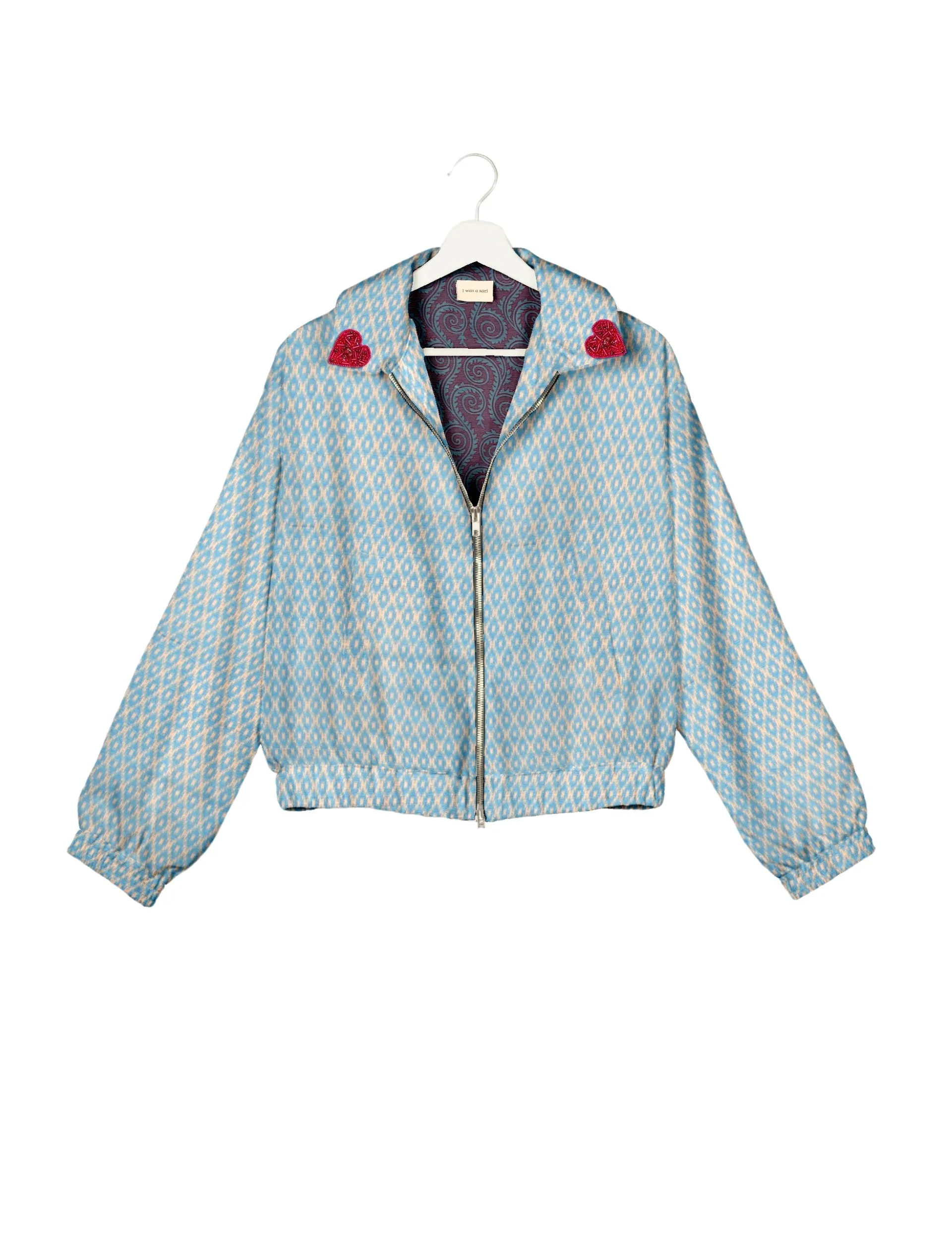 PINK HEART BOMBER JACKET