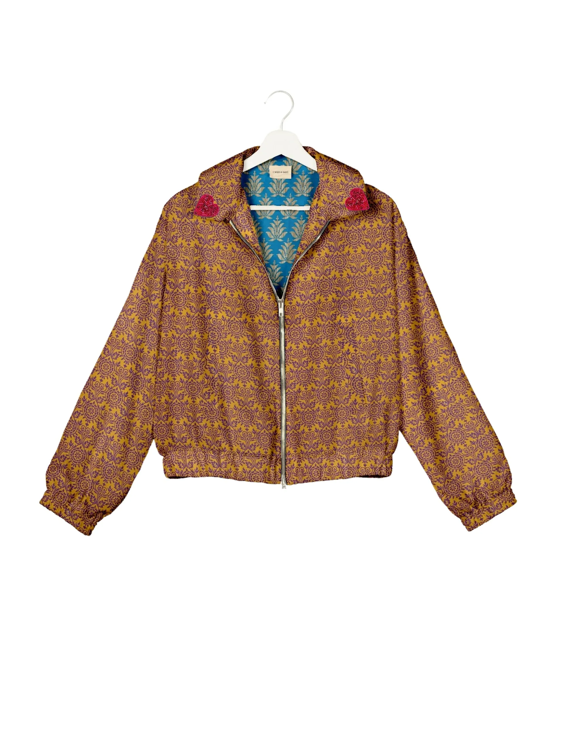 PINK HEART BOMBER JACKET