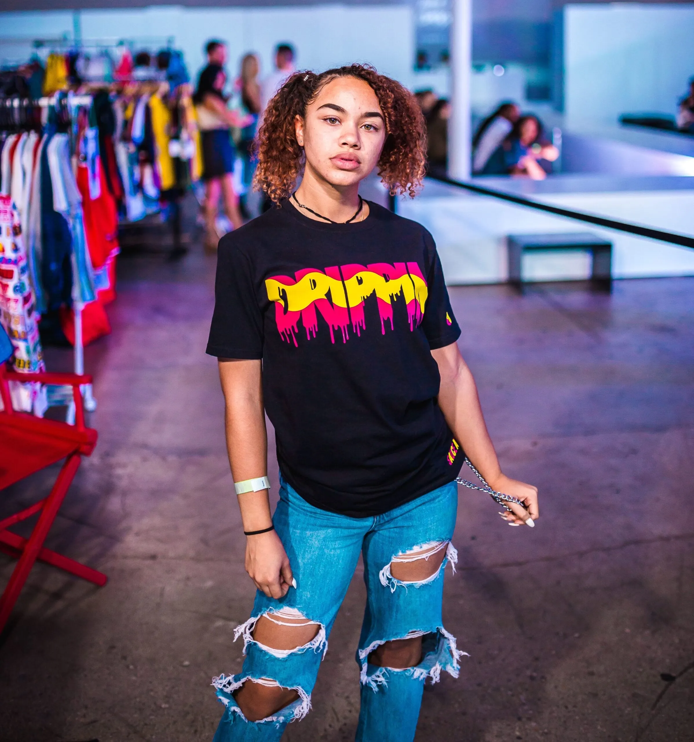 Pink Lemonade Drippin | Black Tee