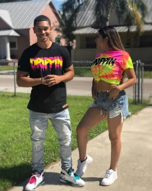Pink Lemonade Drippin | Black Tee