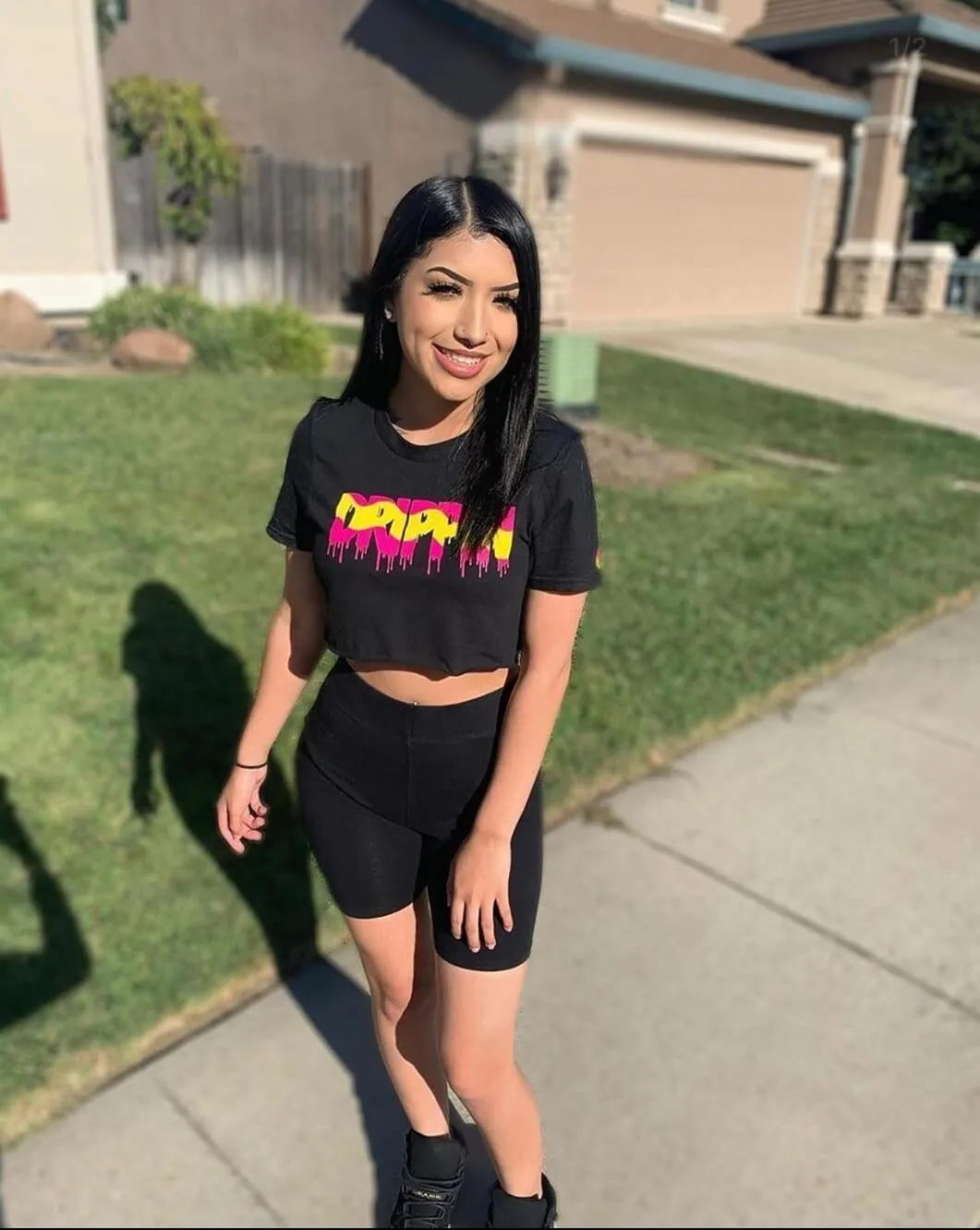 Pink Lemonade Drippin | Black Tee