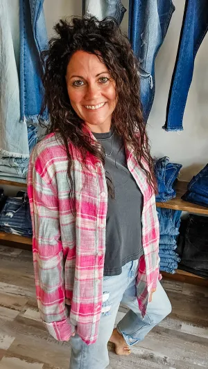 Pink Tide Plaid