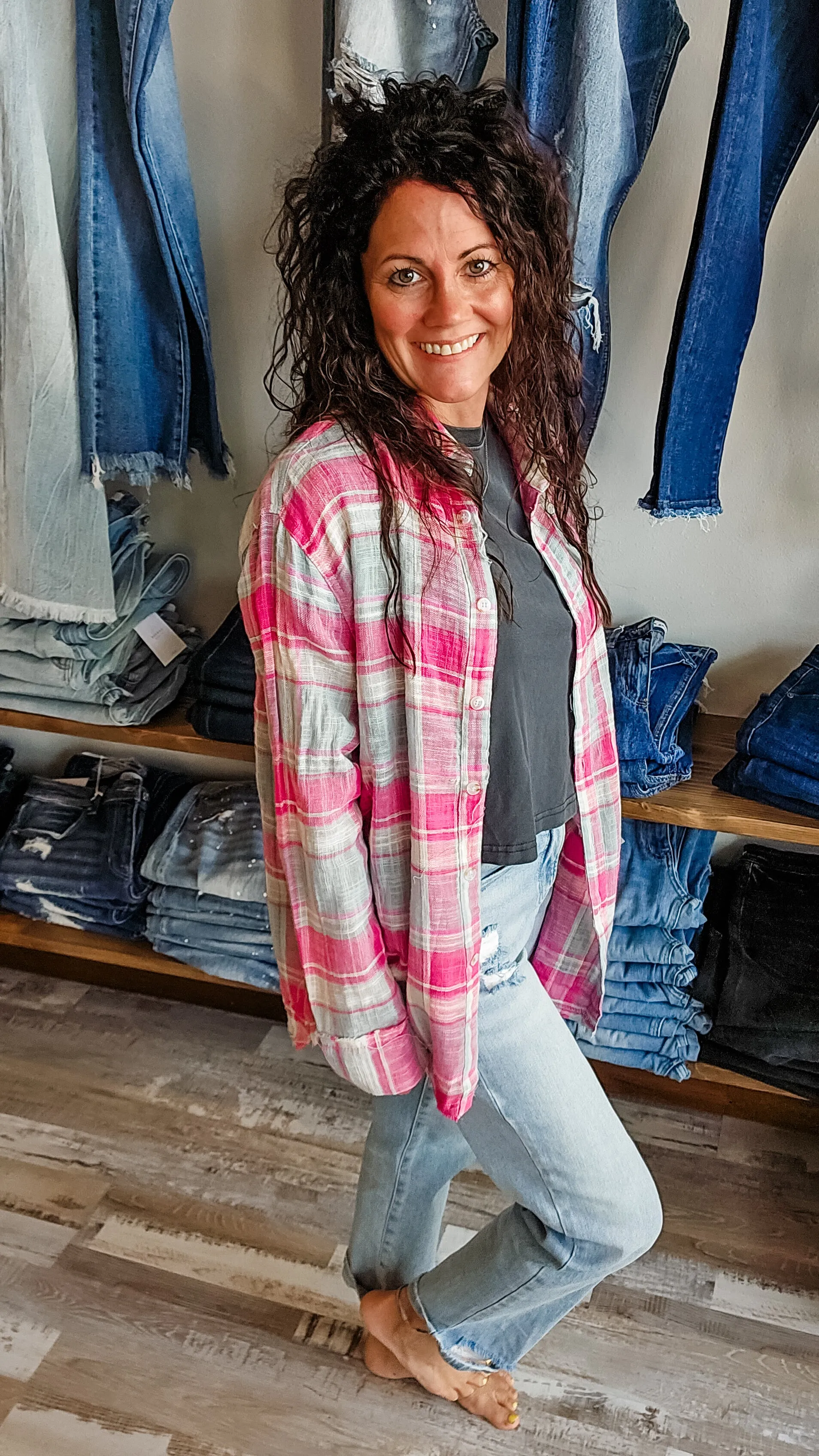 Pink Tide Plaid