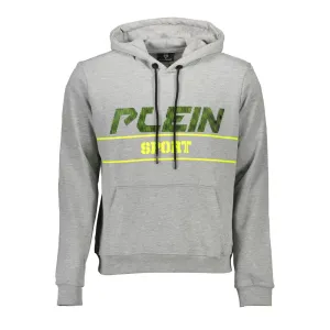 Plein Sport Gray Cotton Men Sweater
