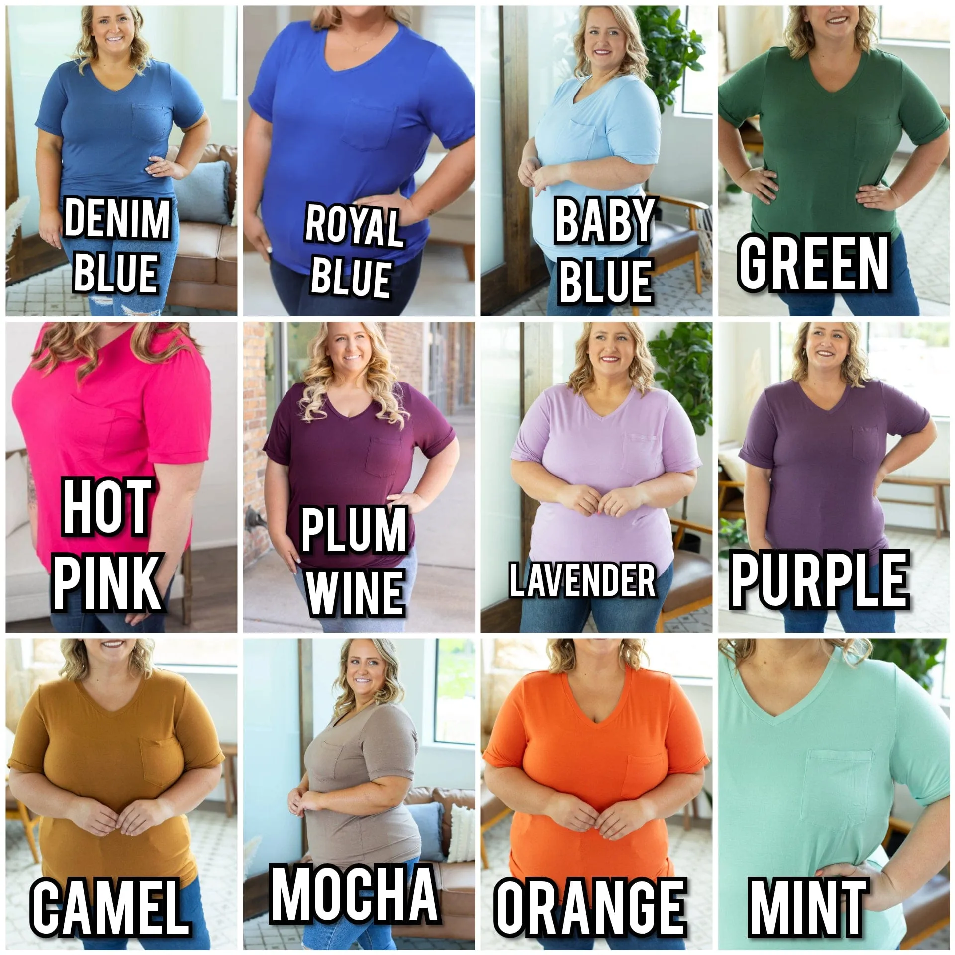 Pocketful of Perfect- Solid Tees (lots of colors!)