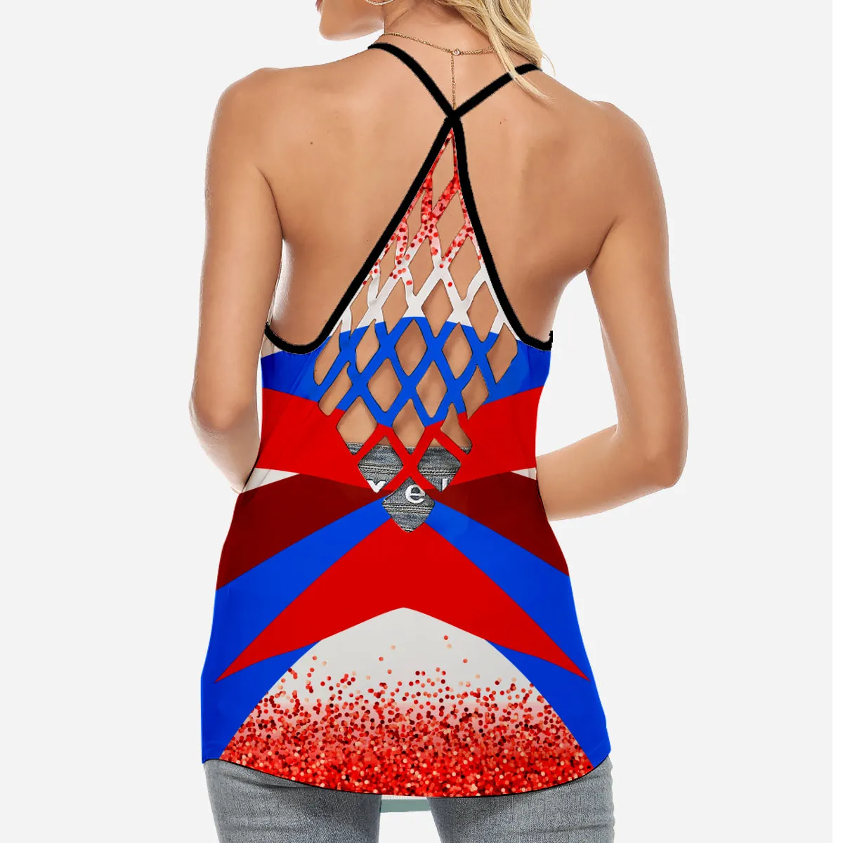 Puerto Rico Criss Cross Tank Top Puerto Rican Girls Are Sunshine Mixed With A Little Hurricane