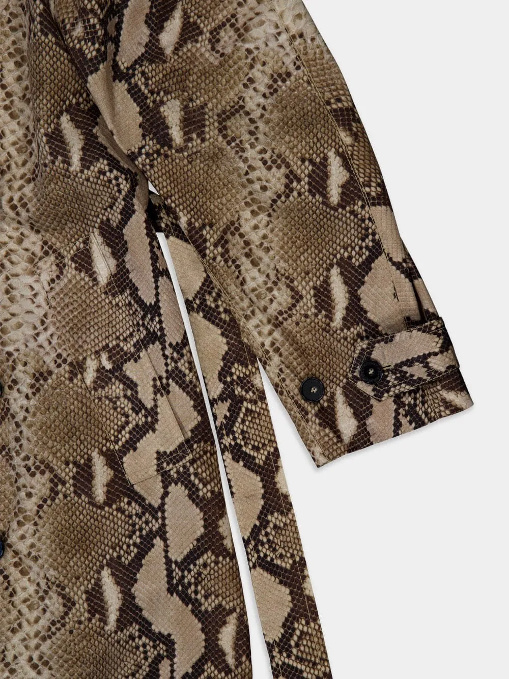 Python-Print Belted Trench