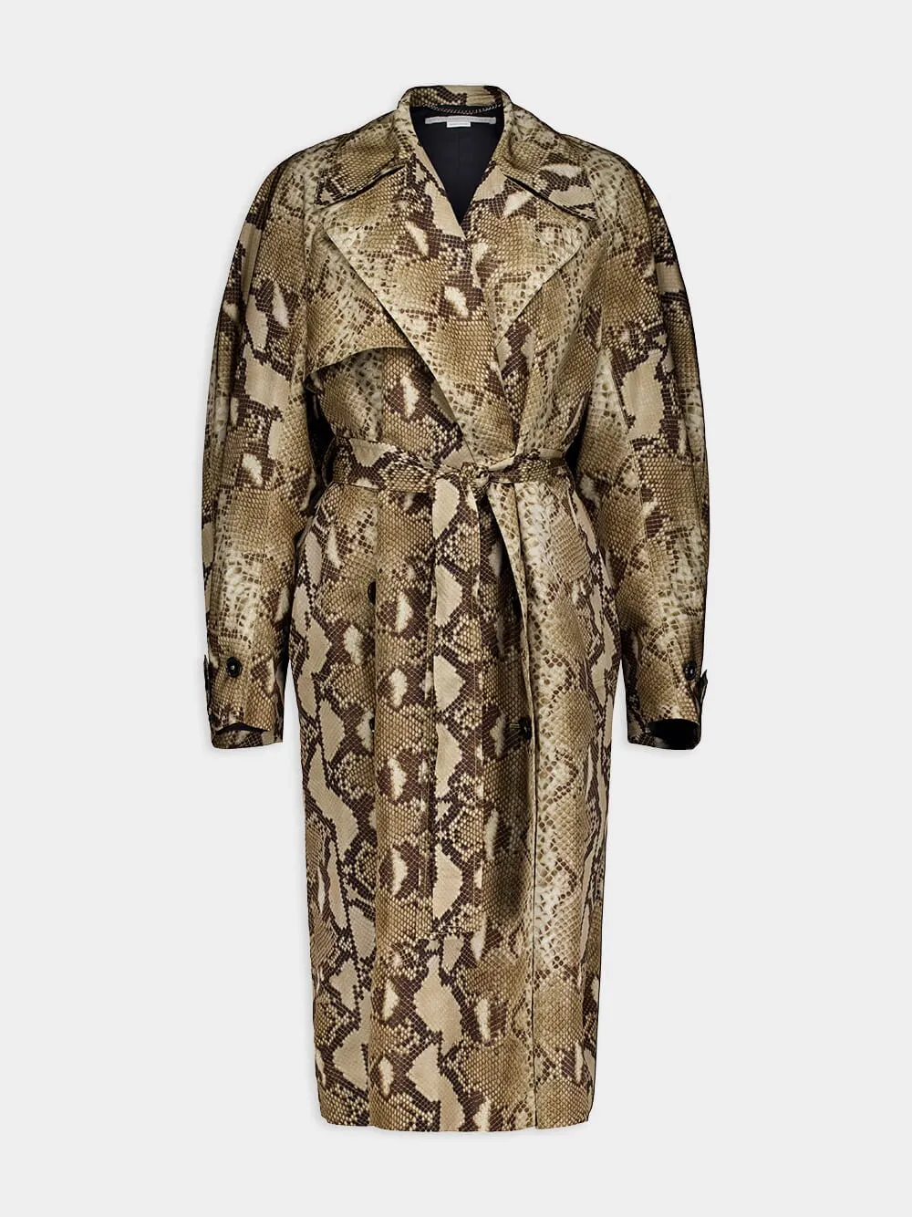 Python-Print Belted Trench