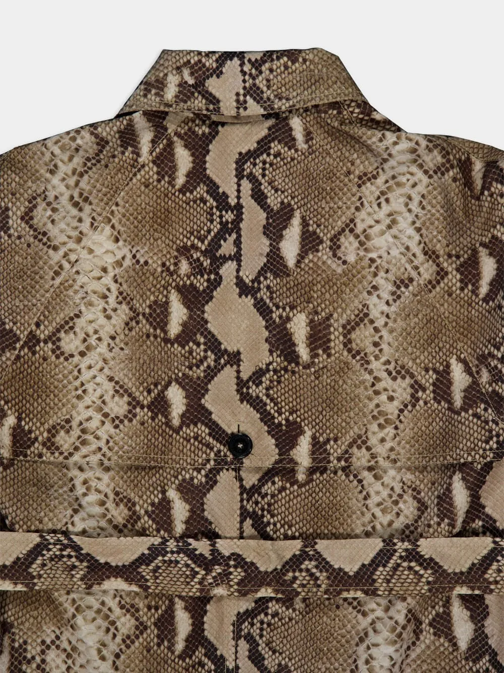 Python-Print Belted Trench