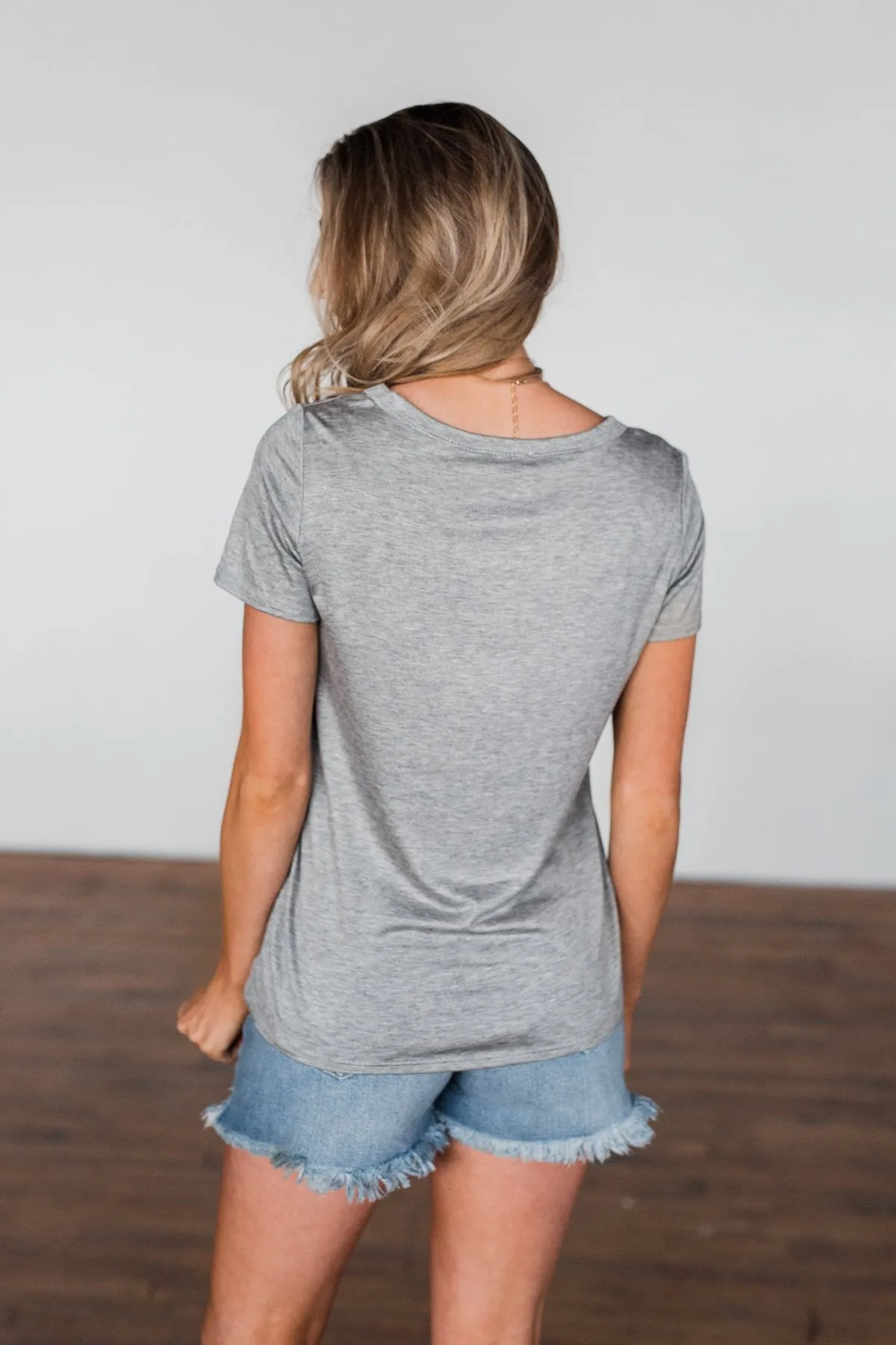 "Fiesta Siesta" Graphic Top- Grey