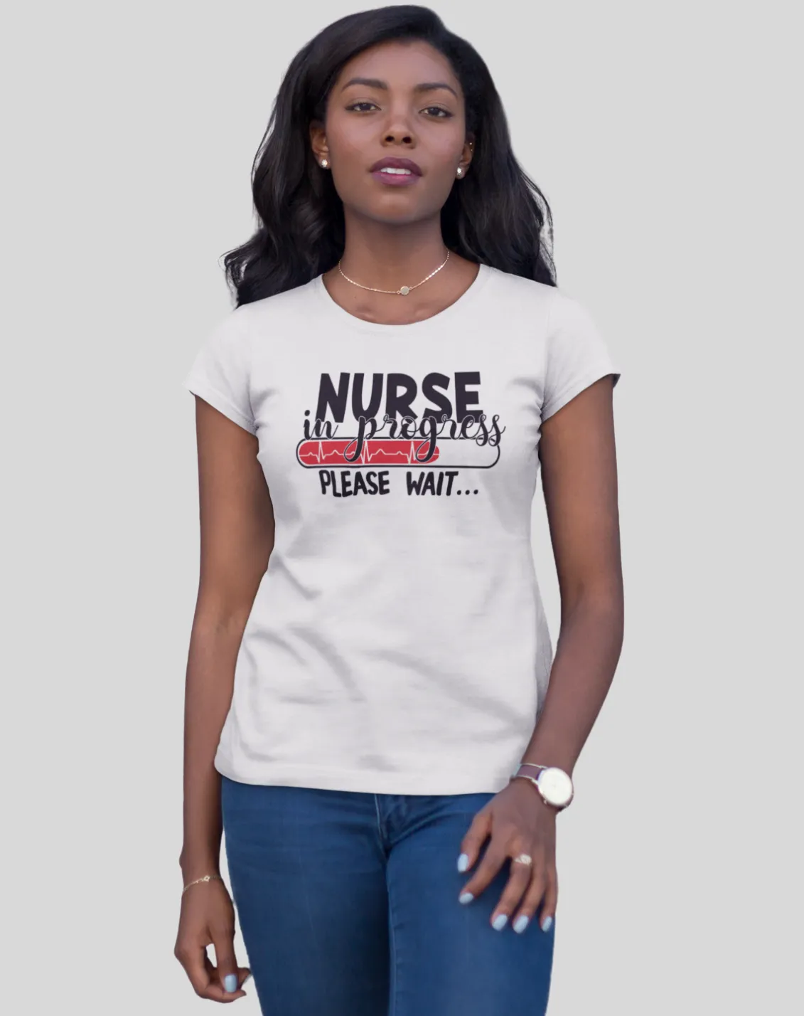 "Nurse in Progress" Women's Fitted Tee