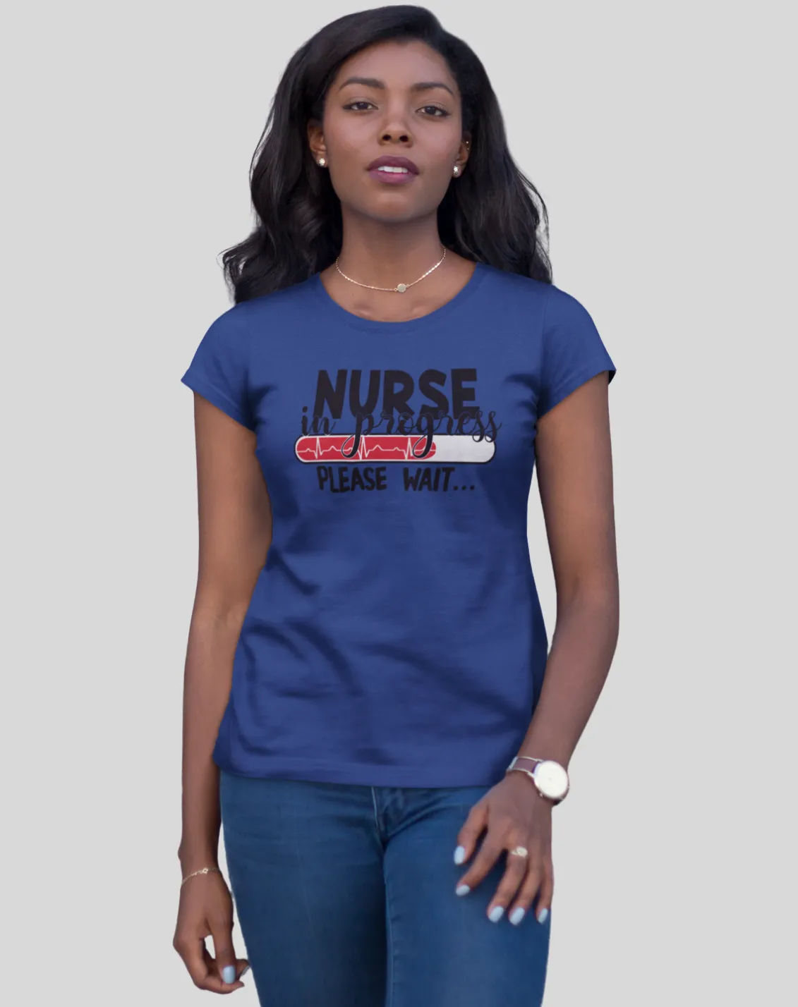 "Nurse in Progress" Women's Fitted Tee