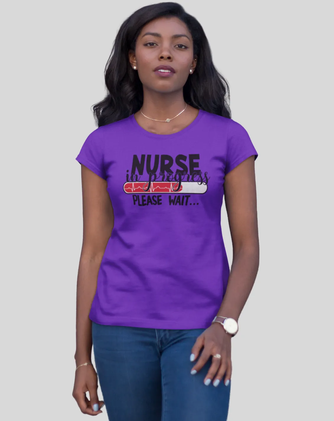 "Nurse in Progress" Women's Fitted Tee