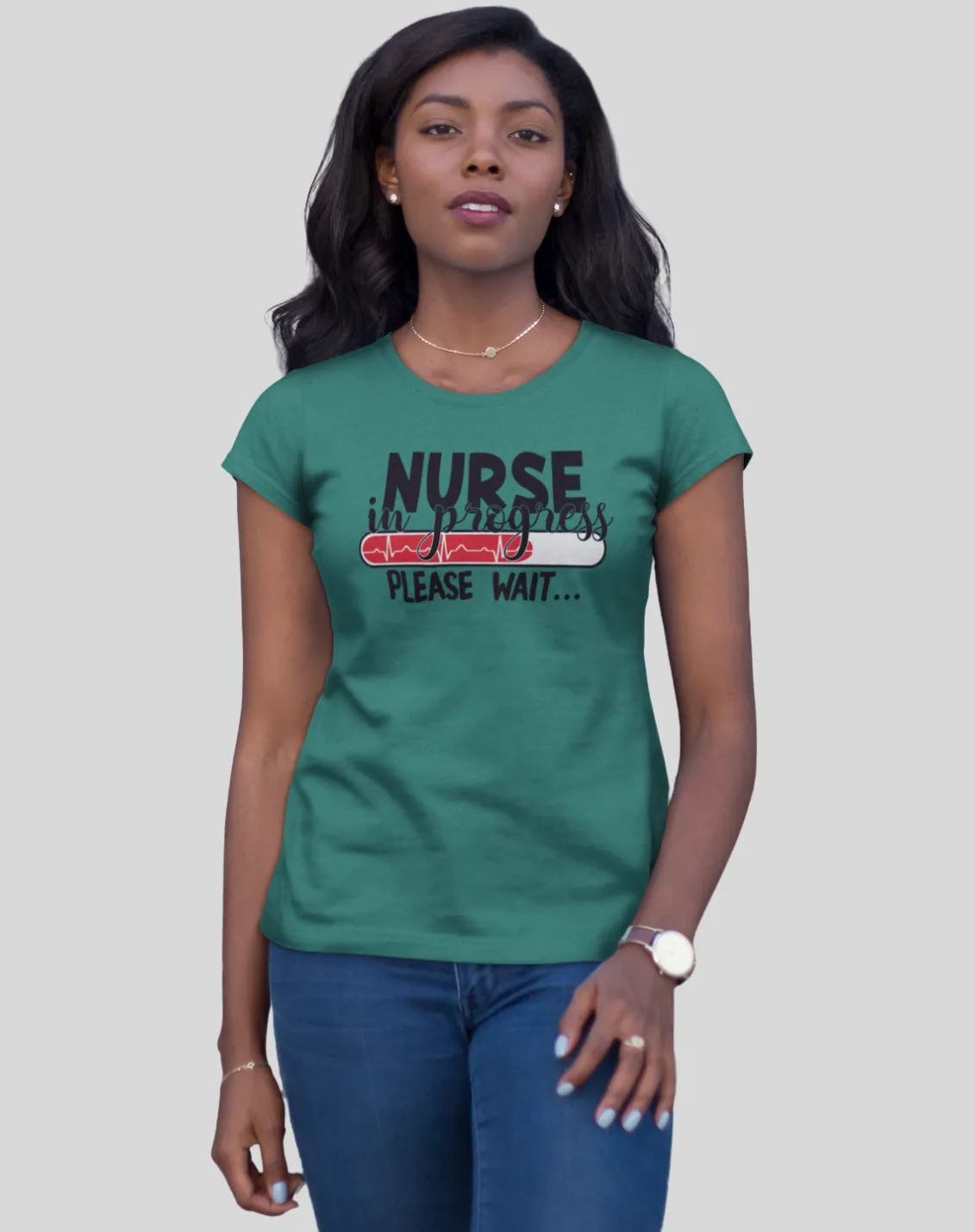 "Nurse in Progress" Women's Fitted Tee