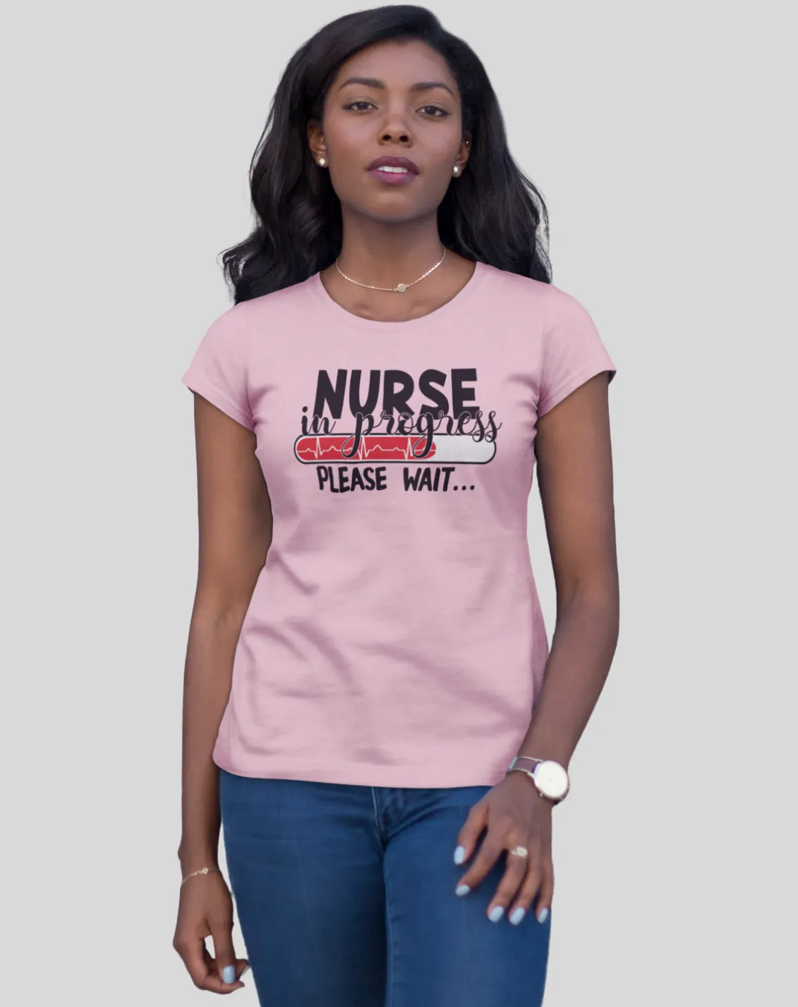 "Nurse in Progress" Women's Fitted Tee