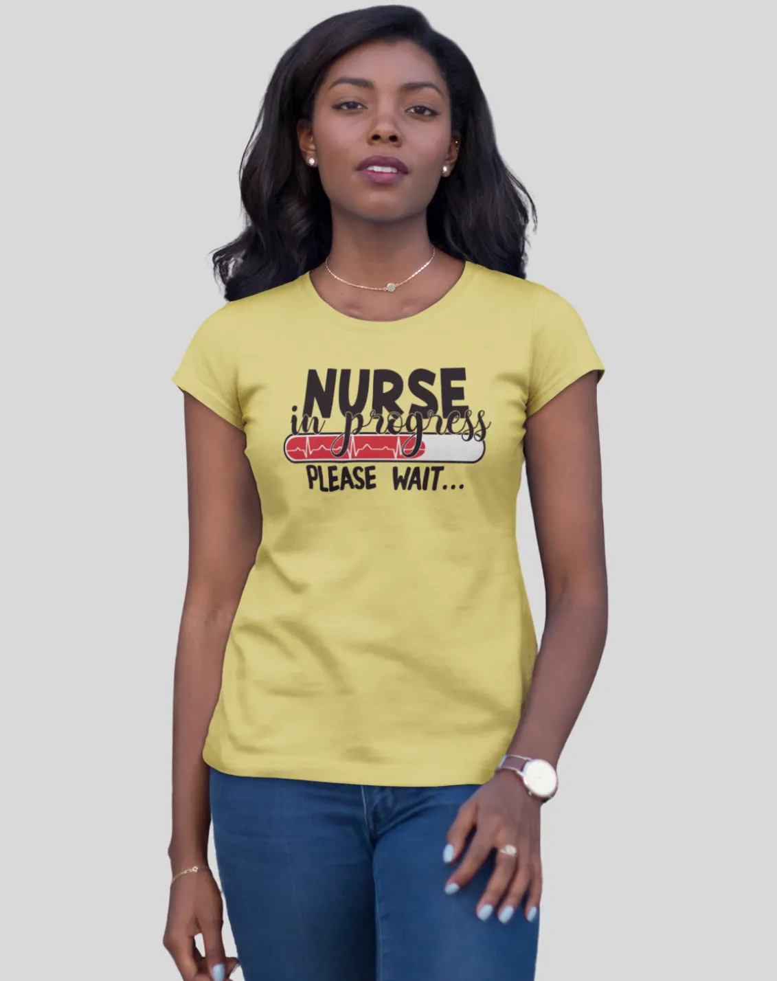 "Nurse in Progress" Women's Fitted Tee