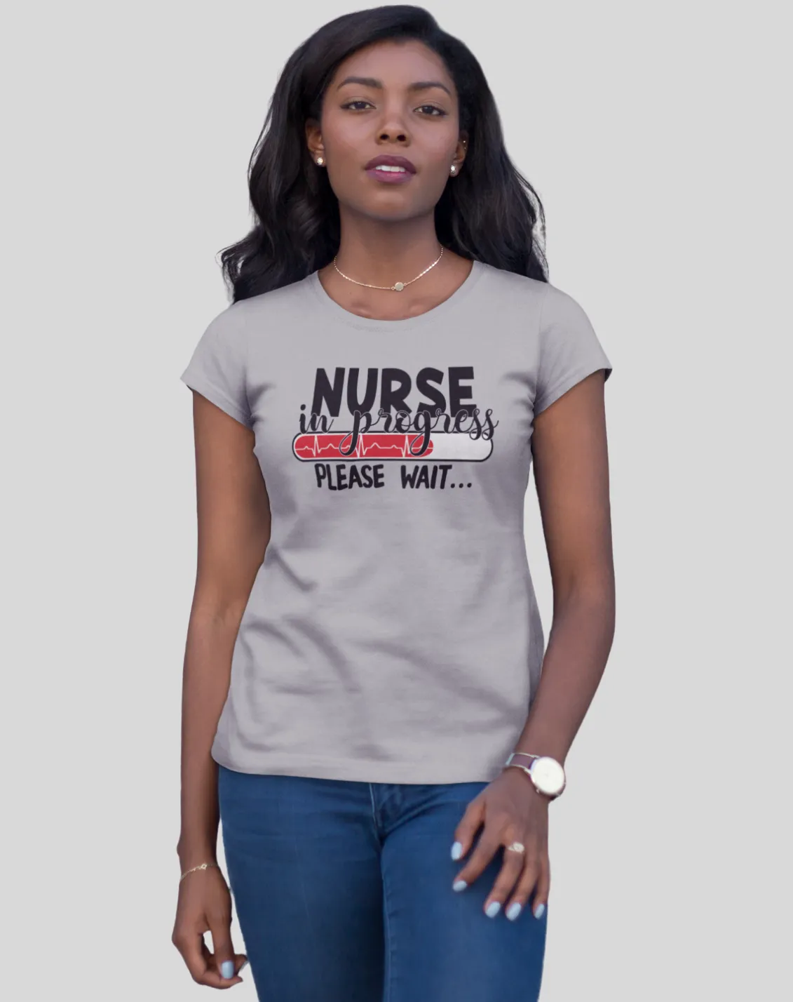 "Nurse in Progress" Women's Fitted Tee