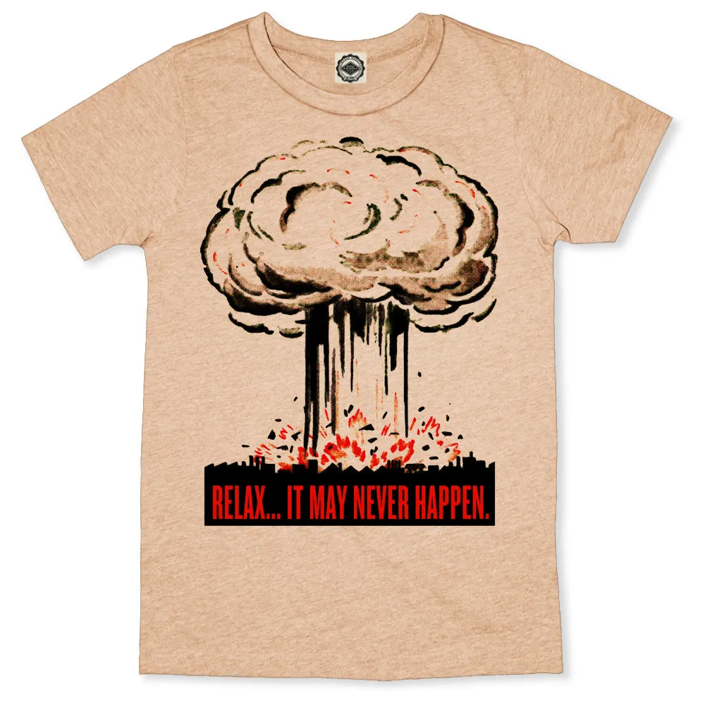 "Relax... It May Never Happen" Civil Defense Men's Tee
