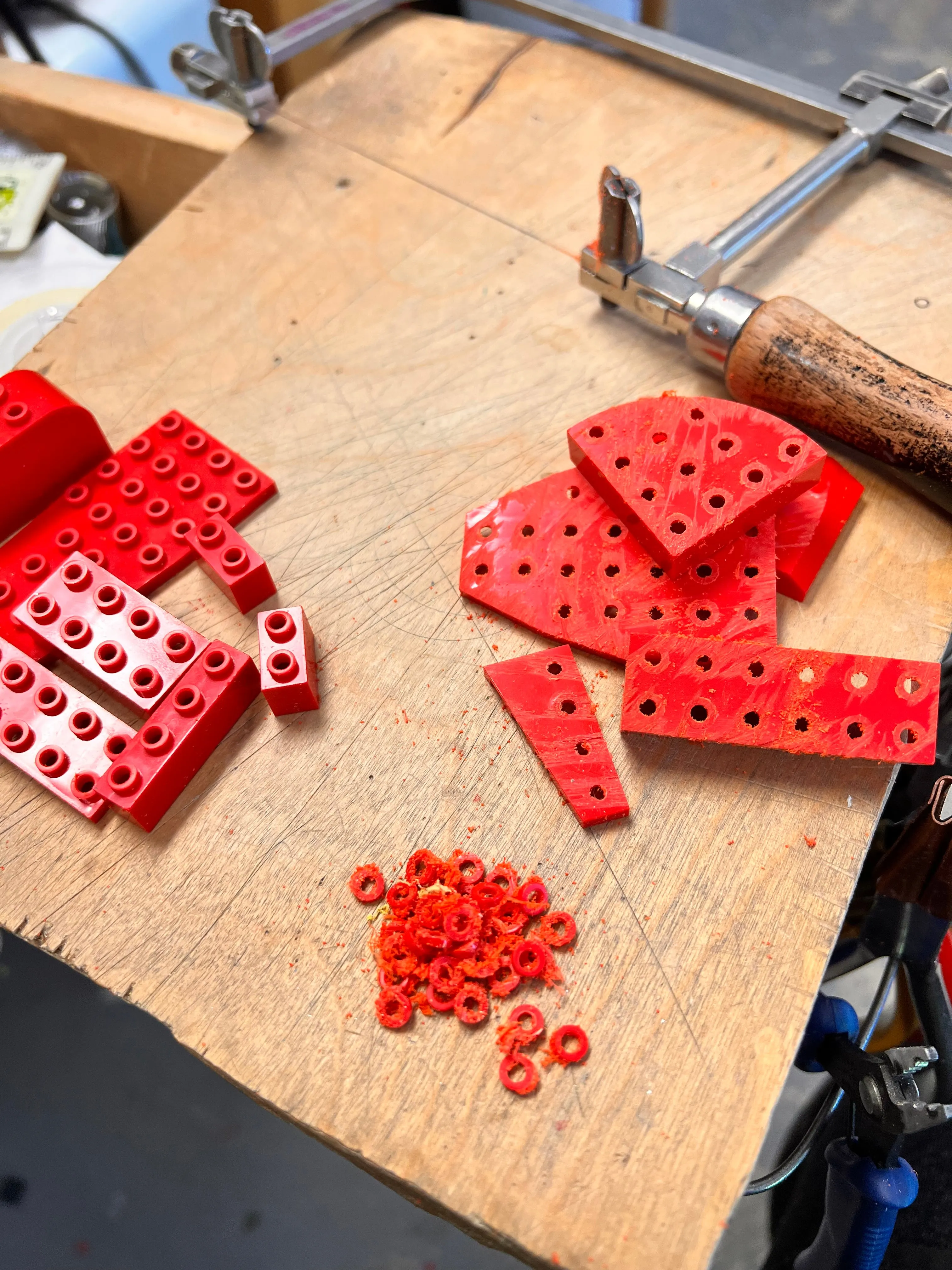 Recycled LEGO® earrings with heart