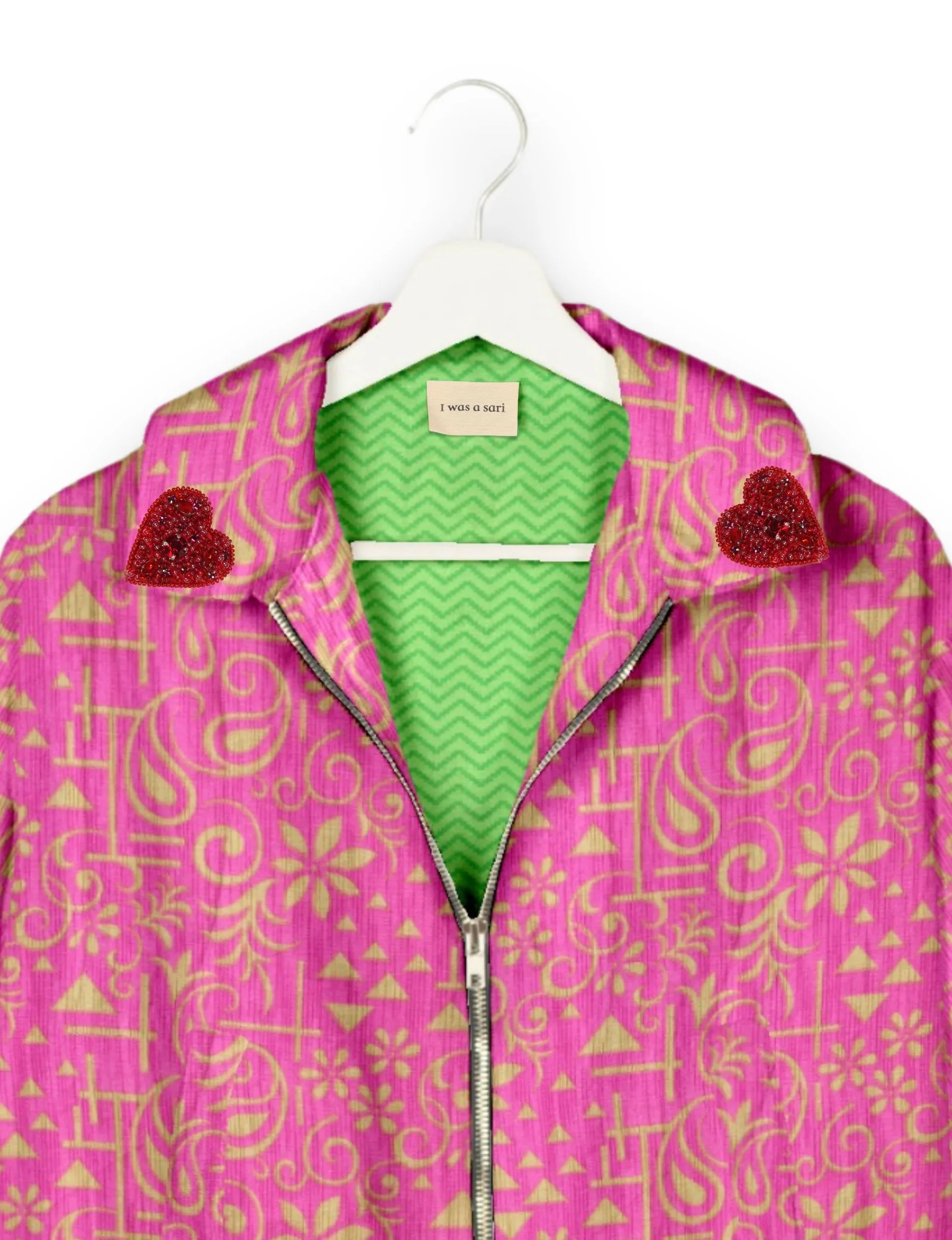RED HEART BOMBER JACKET