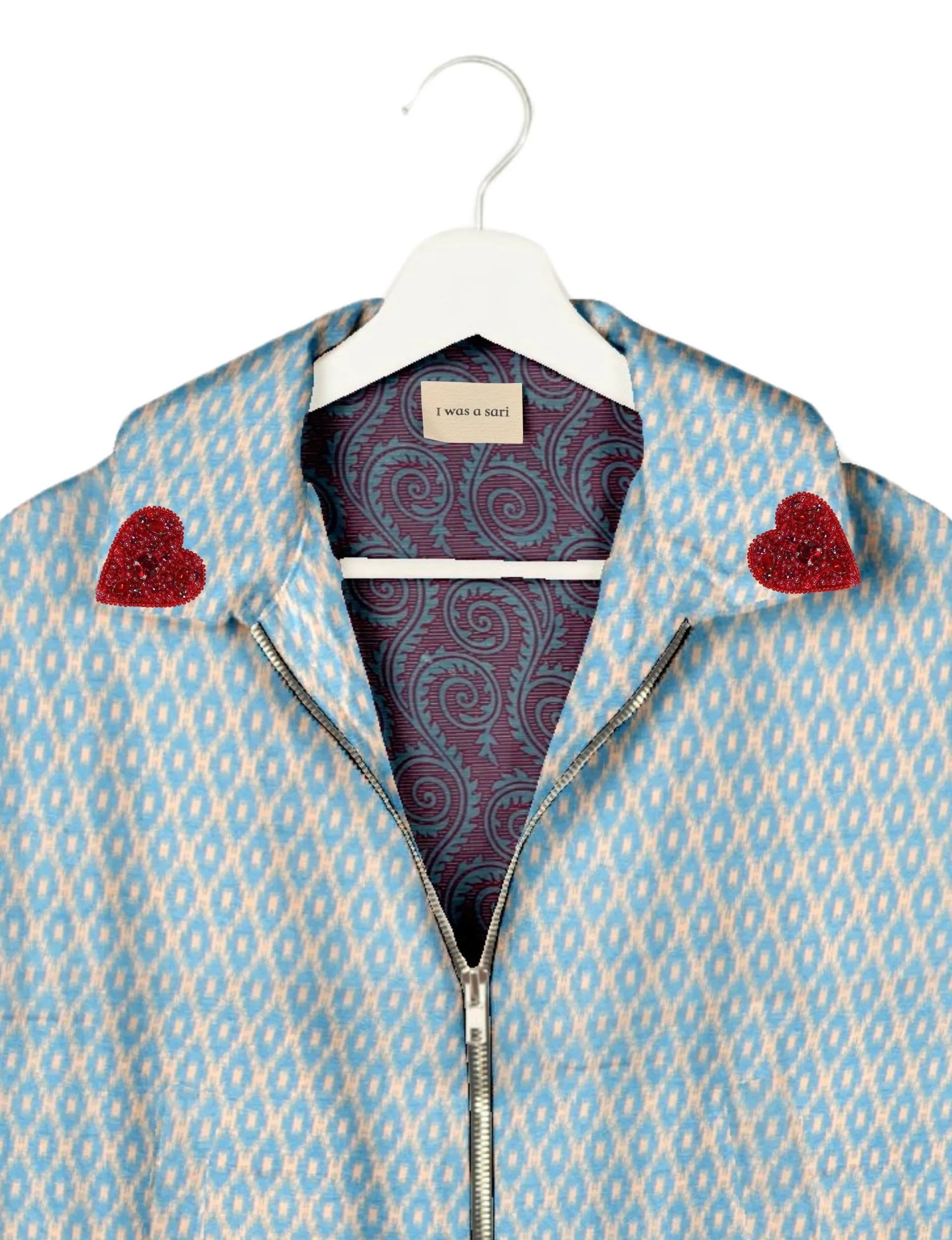 RED HEART BOMBER JACKET