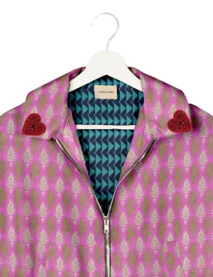 RED HEART BOMBER JACKET