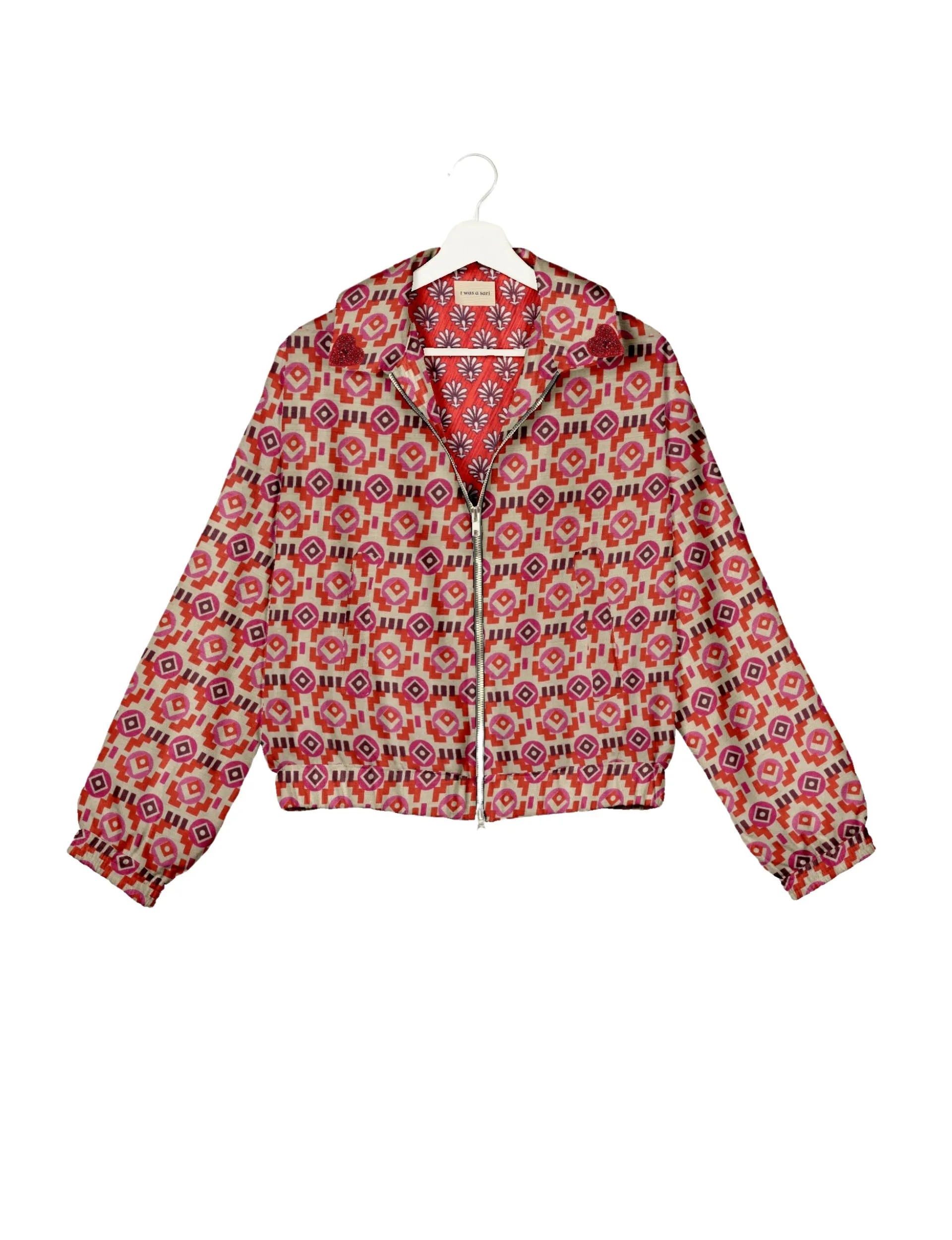 RED HEART BOMBER JACKET