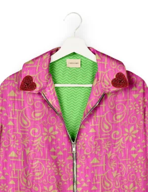 RED HEART BOMBER JACKET