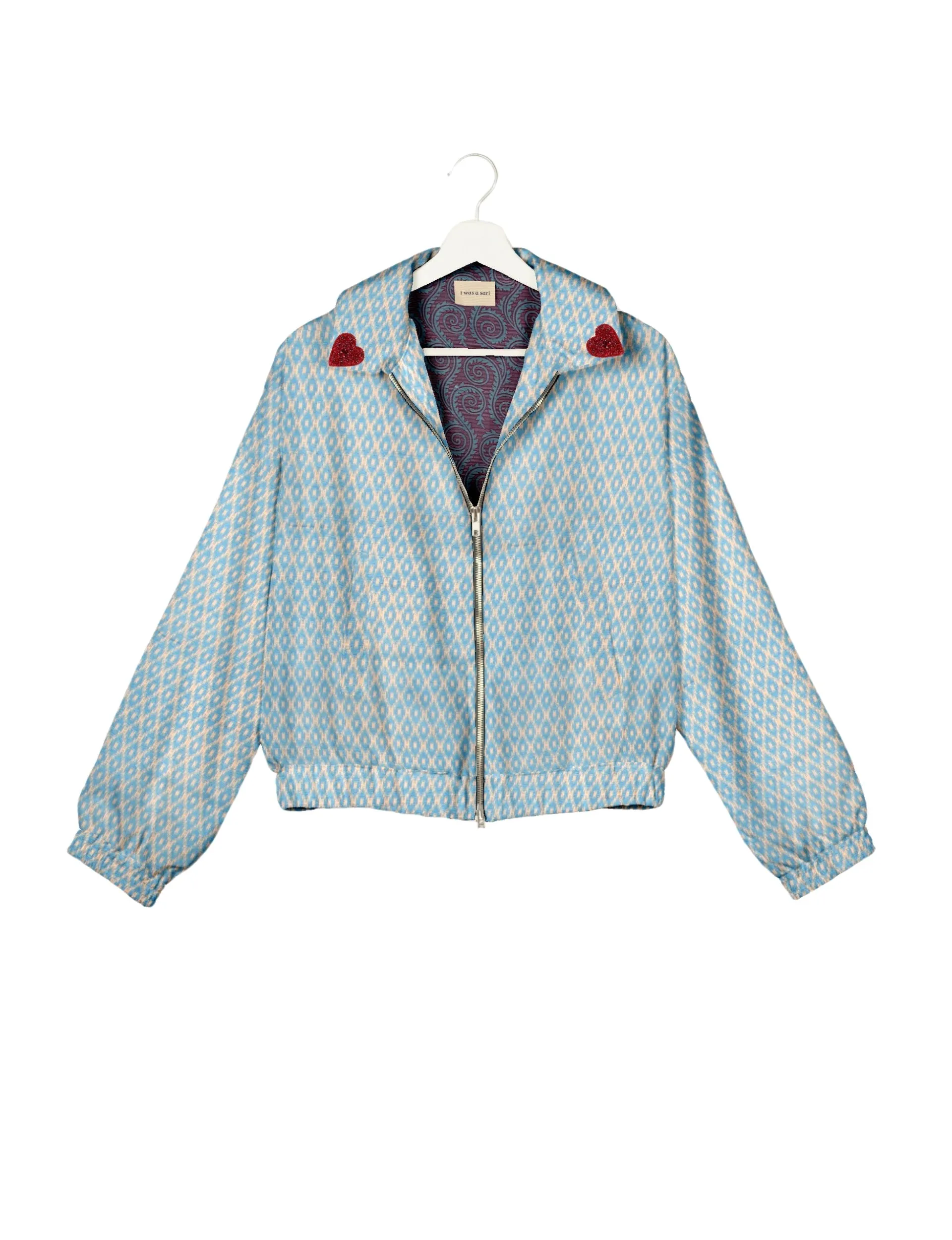RED HEART BOMBER JACKET