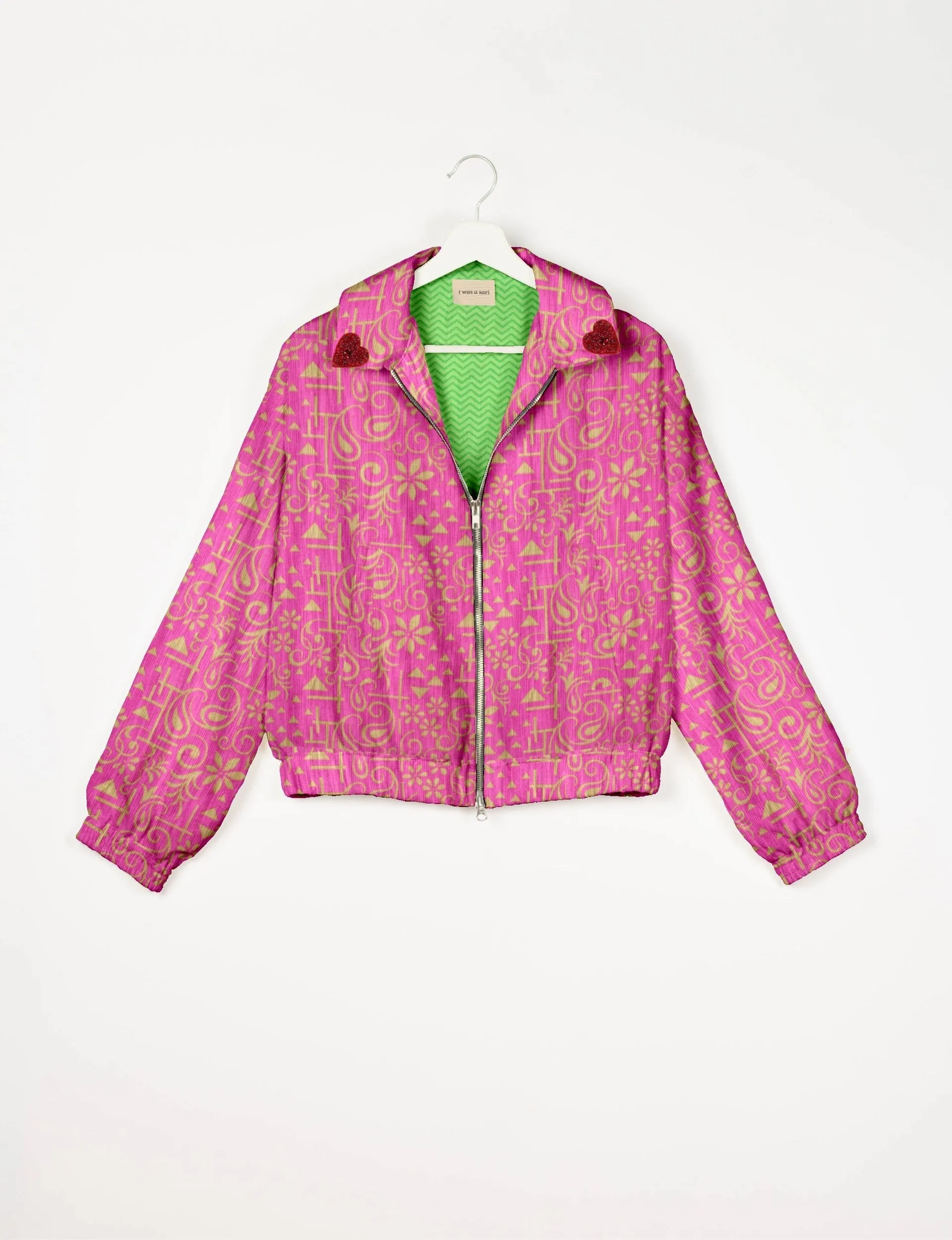 RED HEART BOMBER JACKET