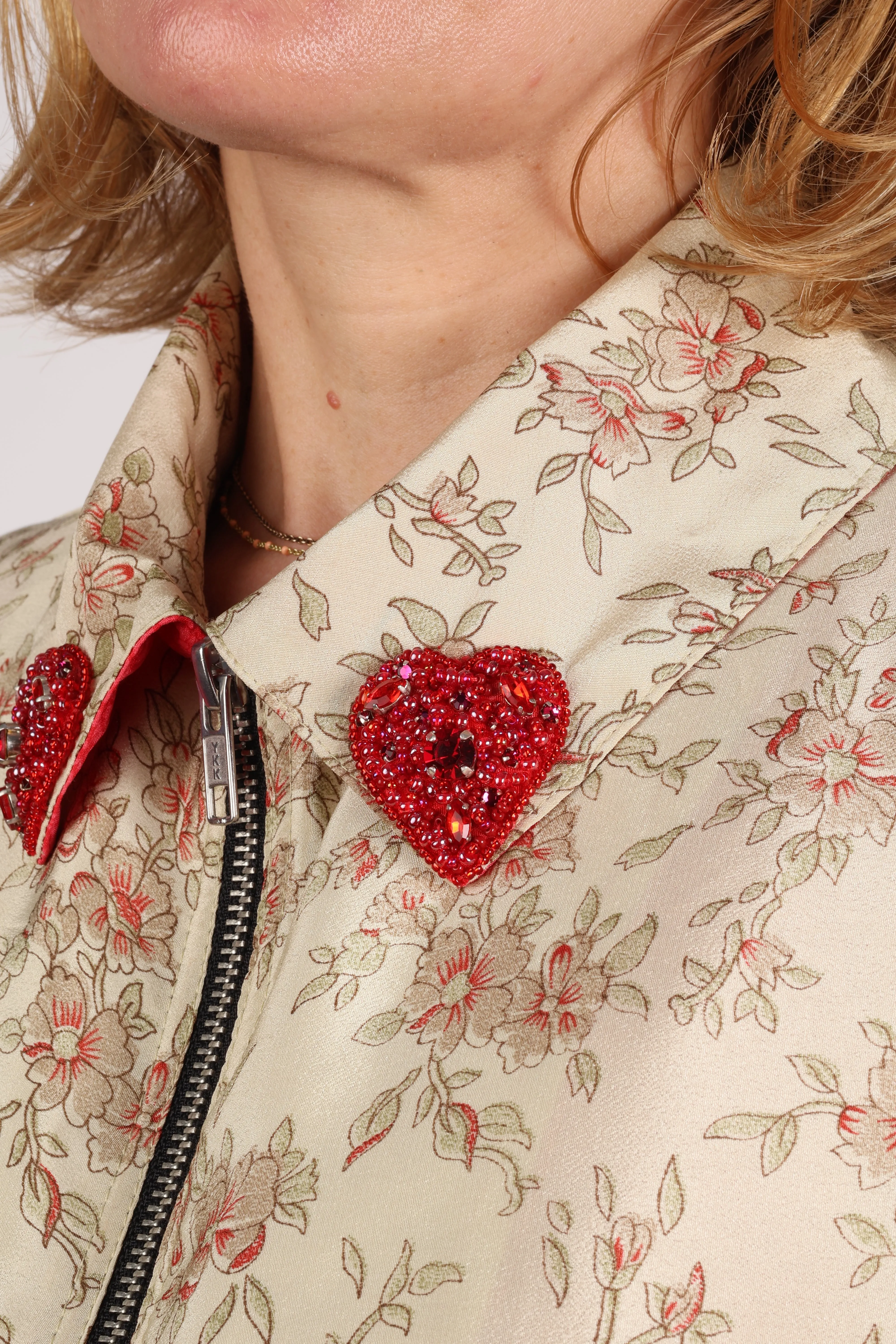 RED HEART BOMBER JACKET