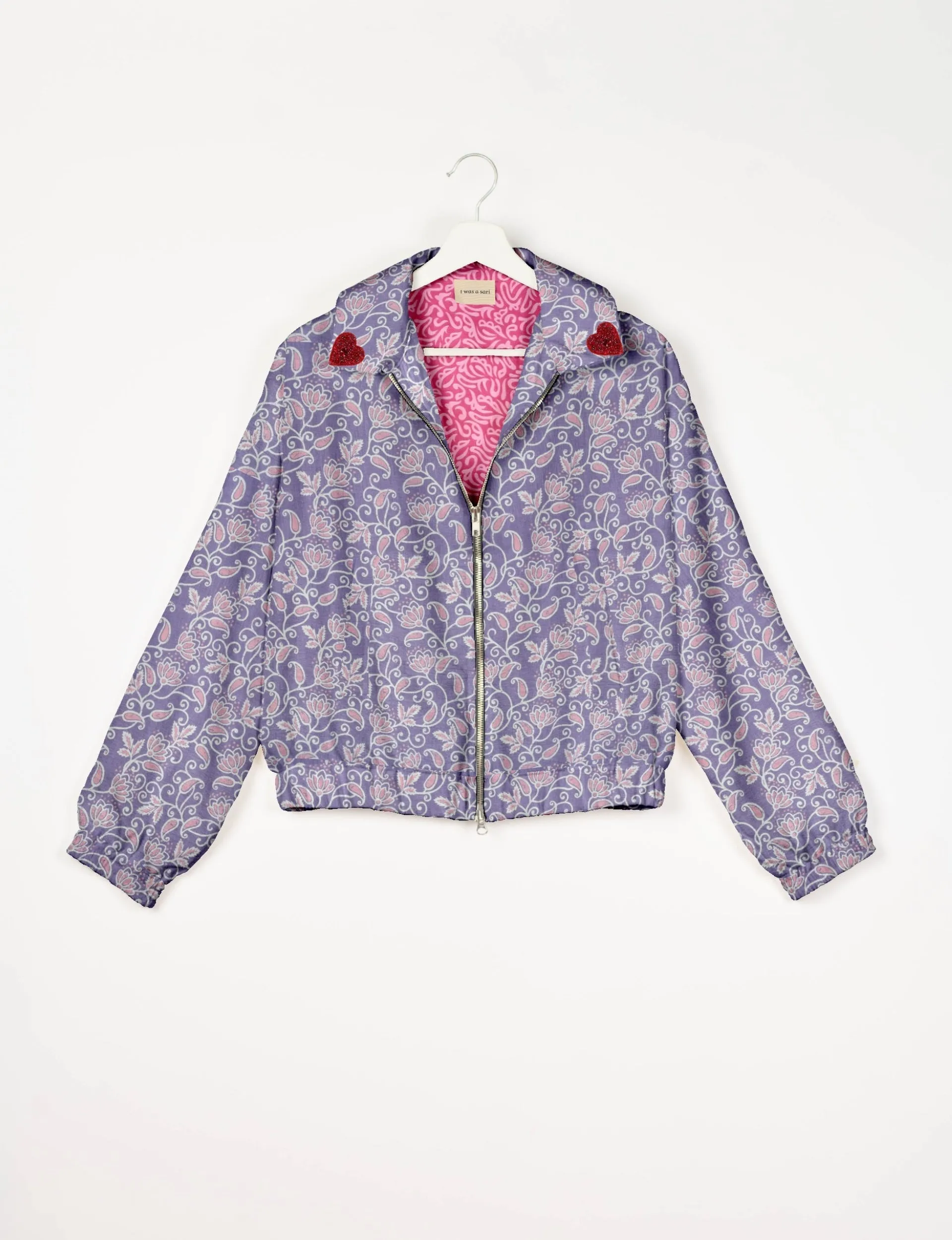 RED HEART BOMBER JACKET
