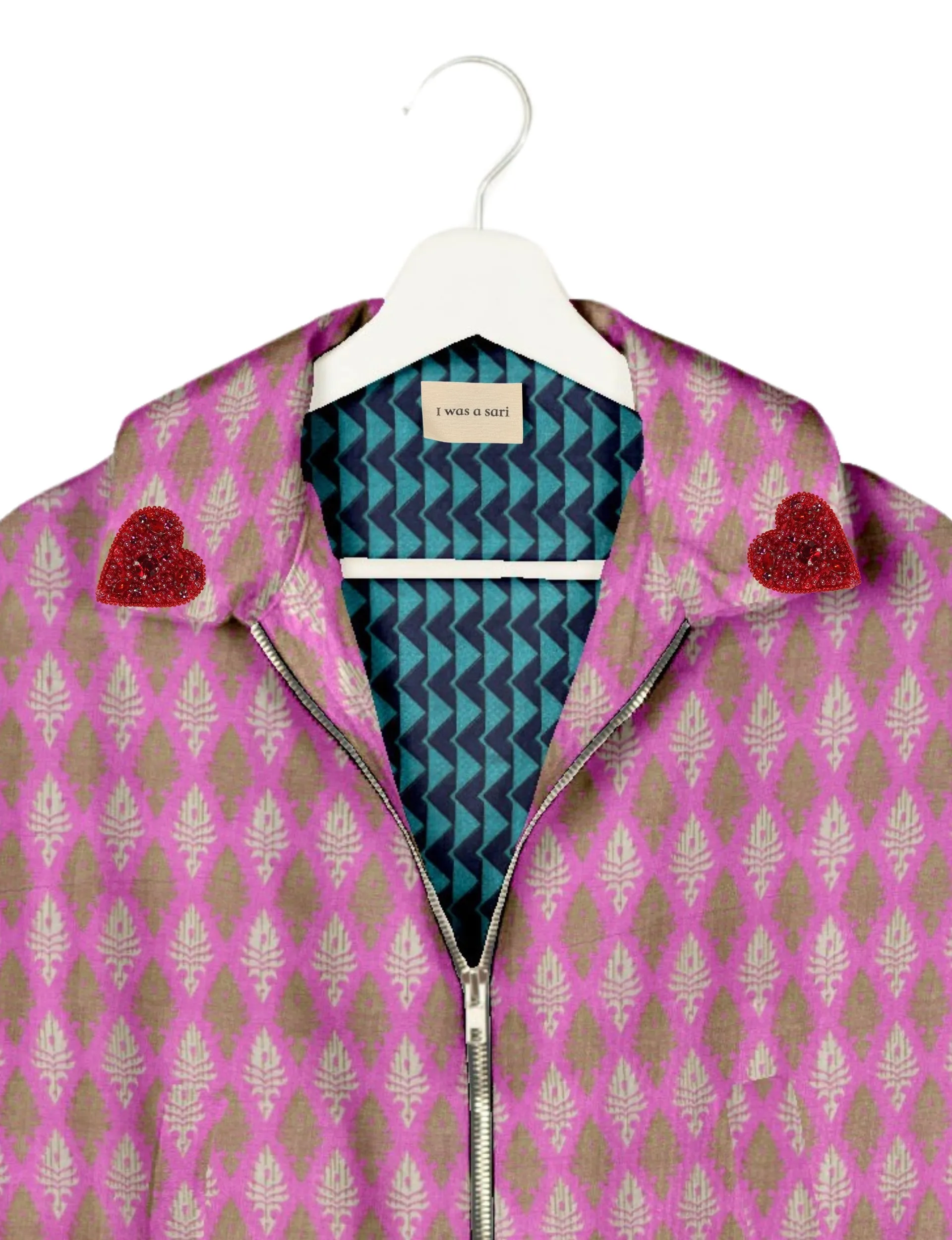 RED HEART BOMBER JACKET