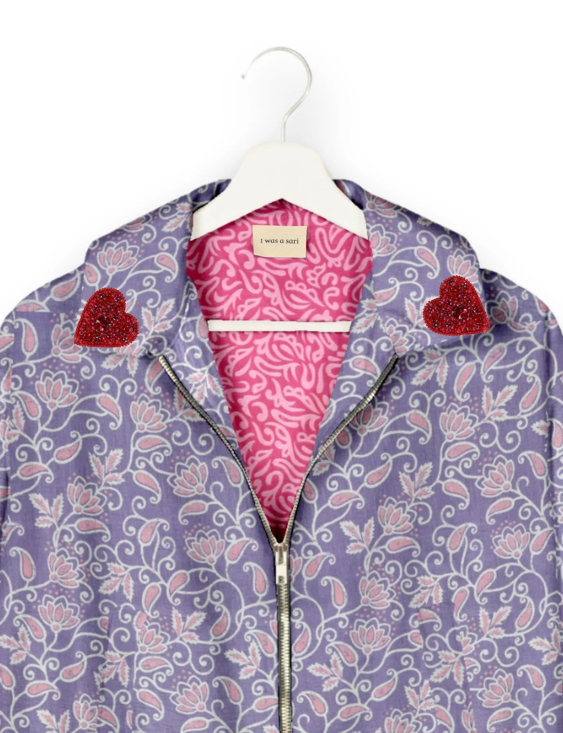 RED HEART BOMBER JACKET