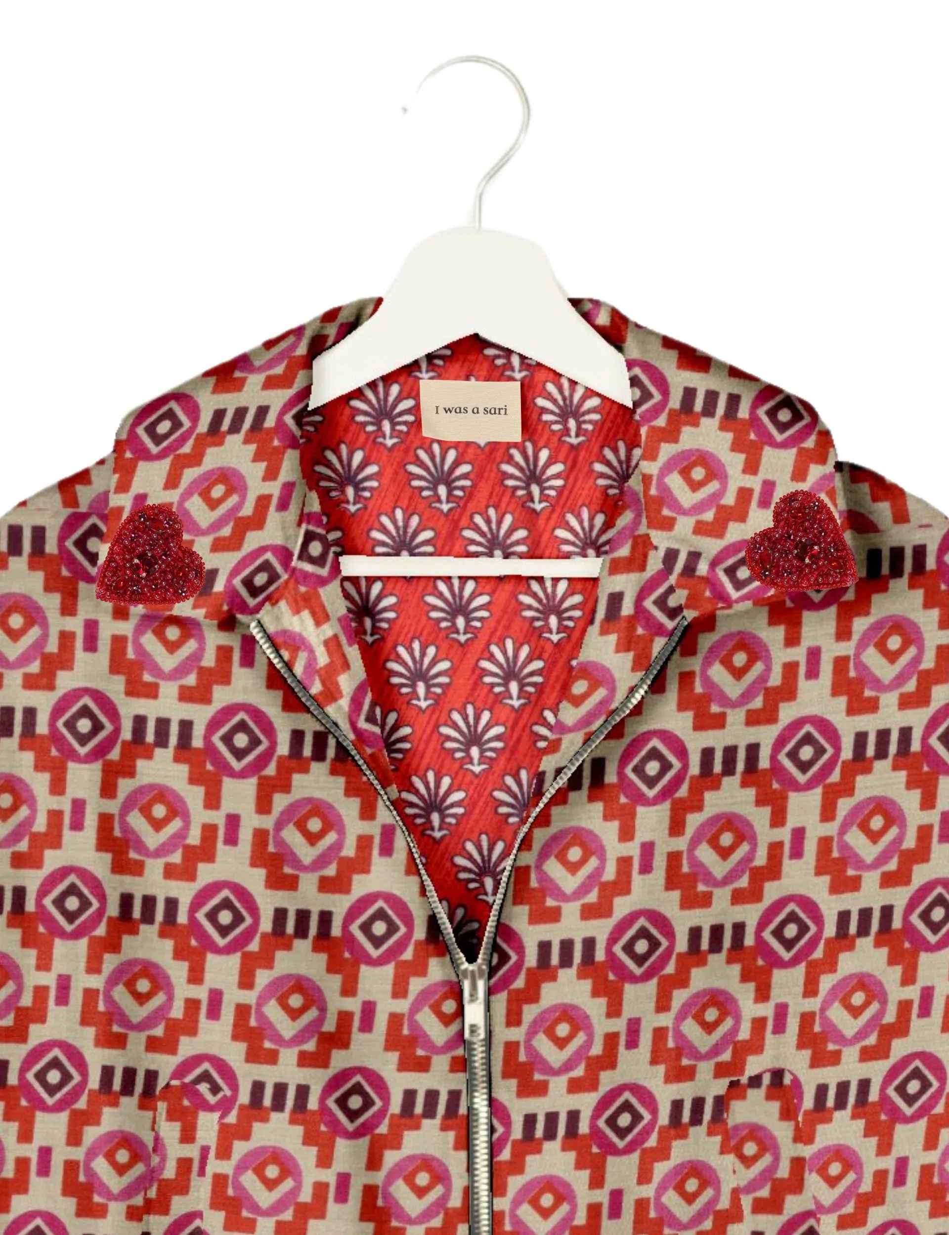 RED HEART BOMBER JACKET