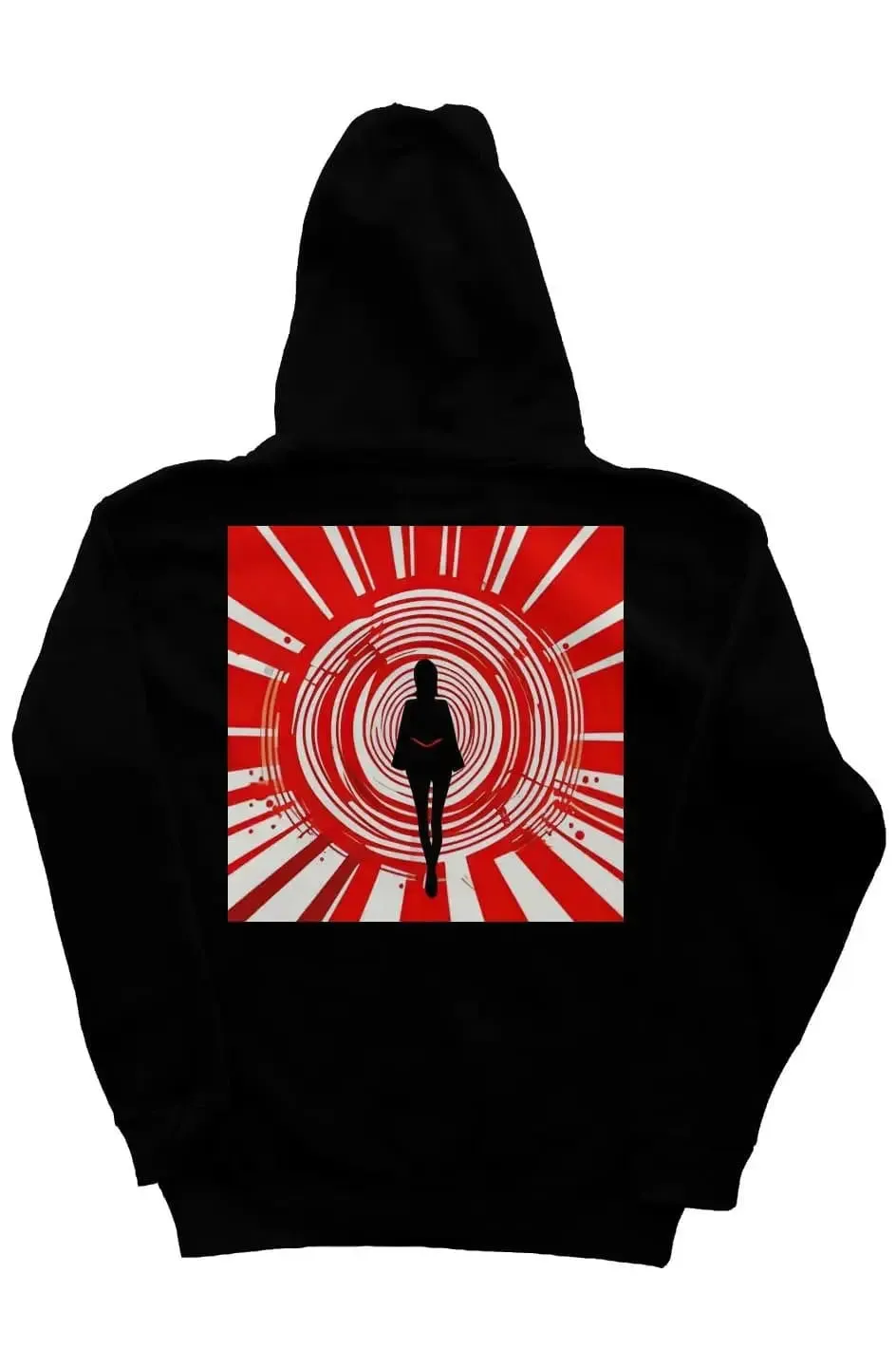 Red Portal Zipper Hoodie (Black)