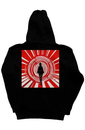 Red Portal Zipper Hoodie (Black)