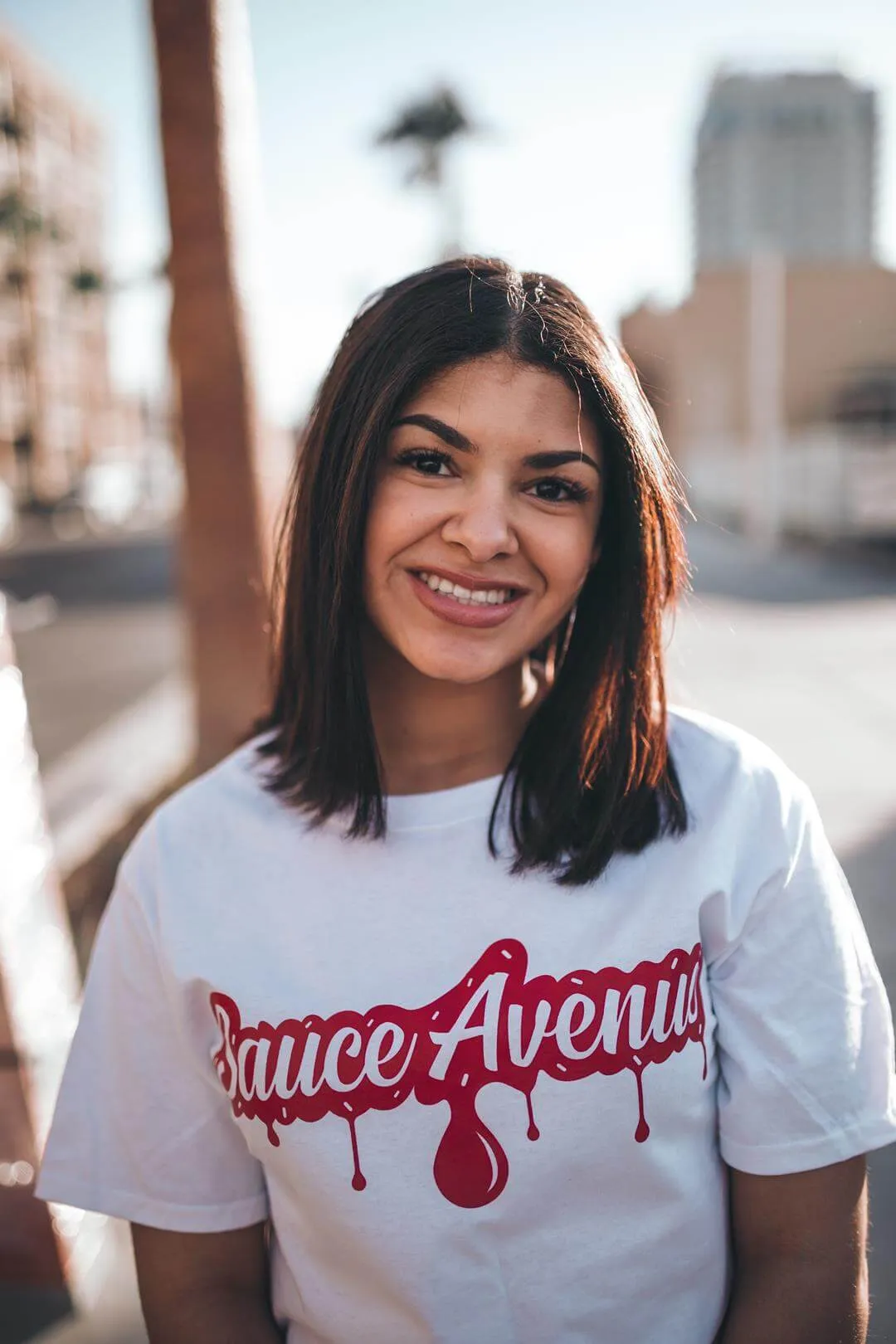 Red SA Drip | White Tee