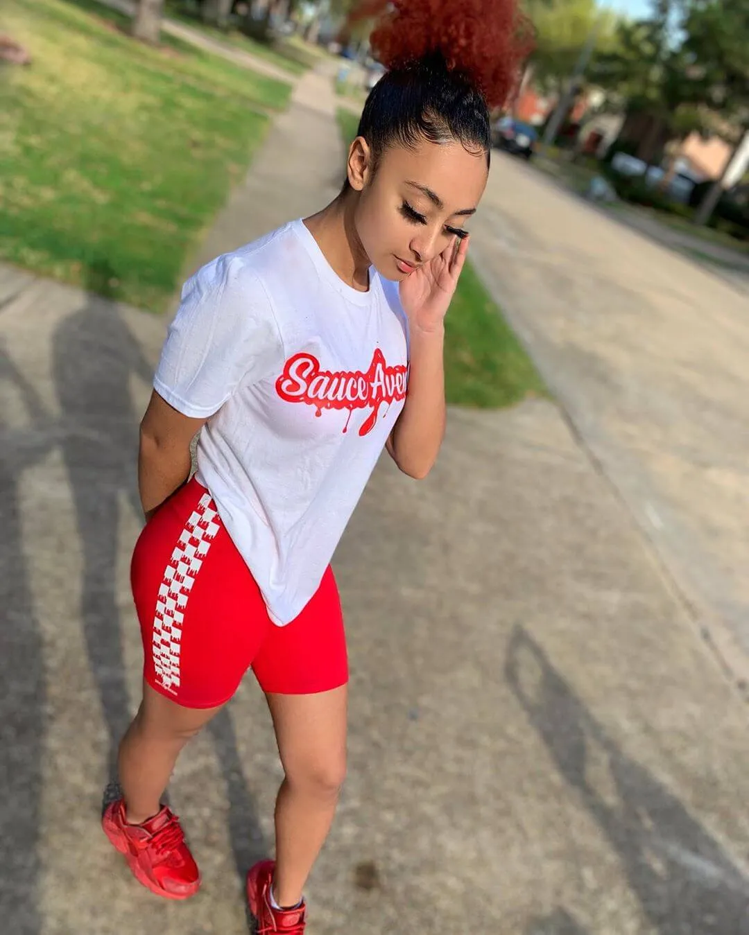 Red SA Drip | White Tee