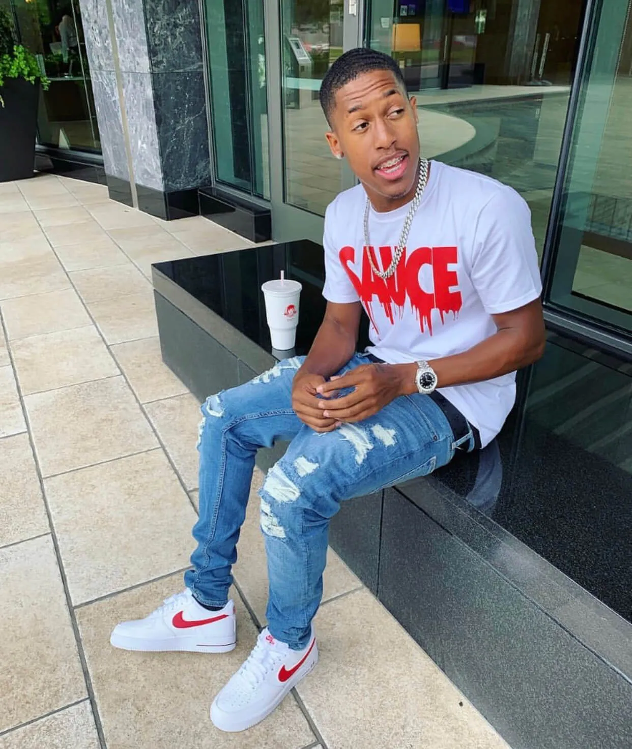 Red Sauce | White Tee