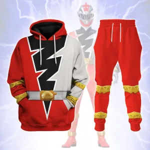 Red Zayto Ranger Dino Fury - Hoodies Sweatshirt T-Shirt Zip Hoodies Sweatpants - PRHS119 QT208346