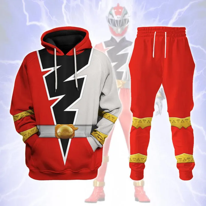 Red Zayto Ranger Dino Fury - Hoodies Sweatshirt T-Shirt Zip Hoodies Sweatpants - PRHS119 QT208346