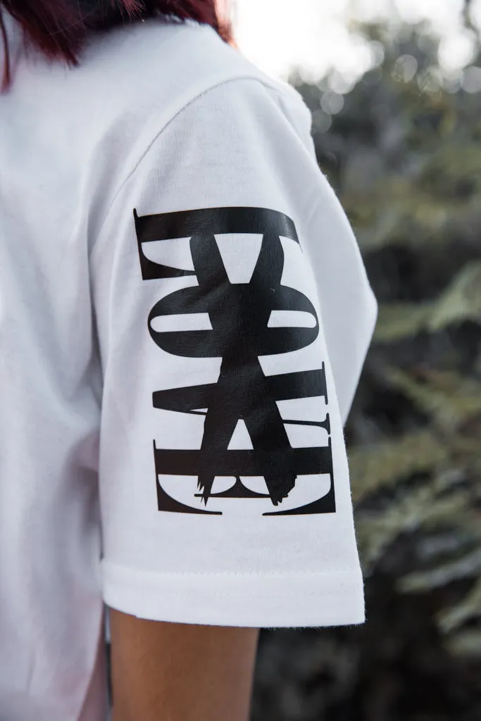 Red/Black Sauce Is Forever (Double Small) | White Tee (Double LOVE Sleeve)