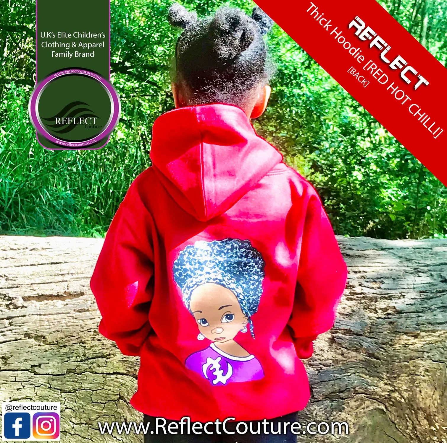 REFLECT Hoodie Girls [RED HOT CHILLI]