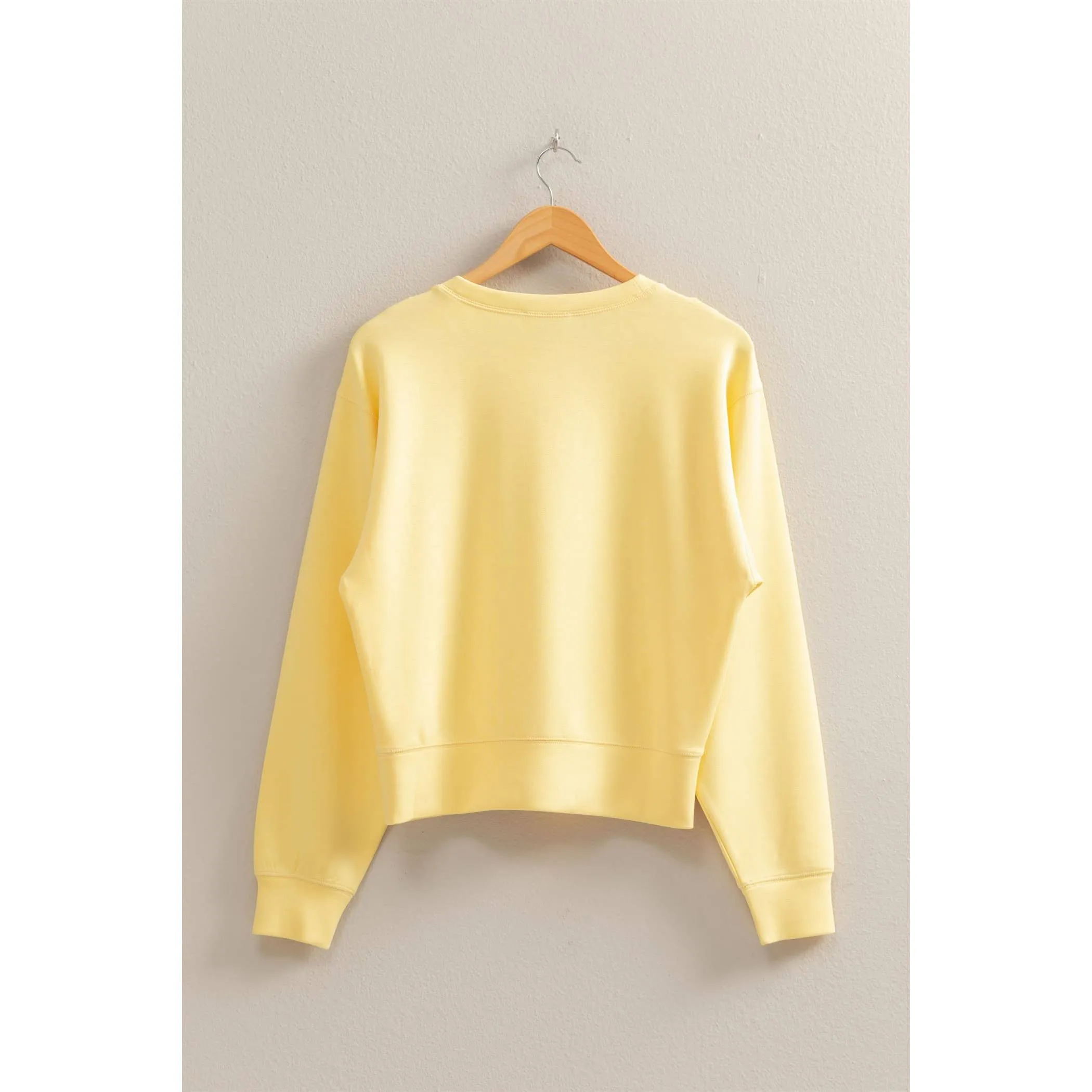 Relaxed Long Sleeve HYFVE Sweatshirt: Creamy Yellow