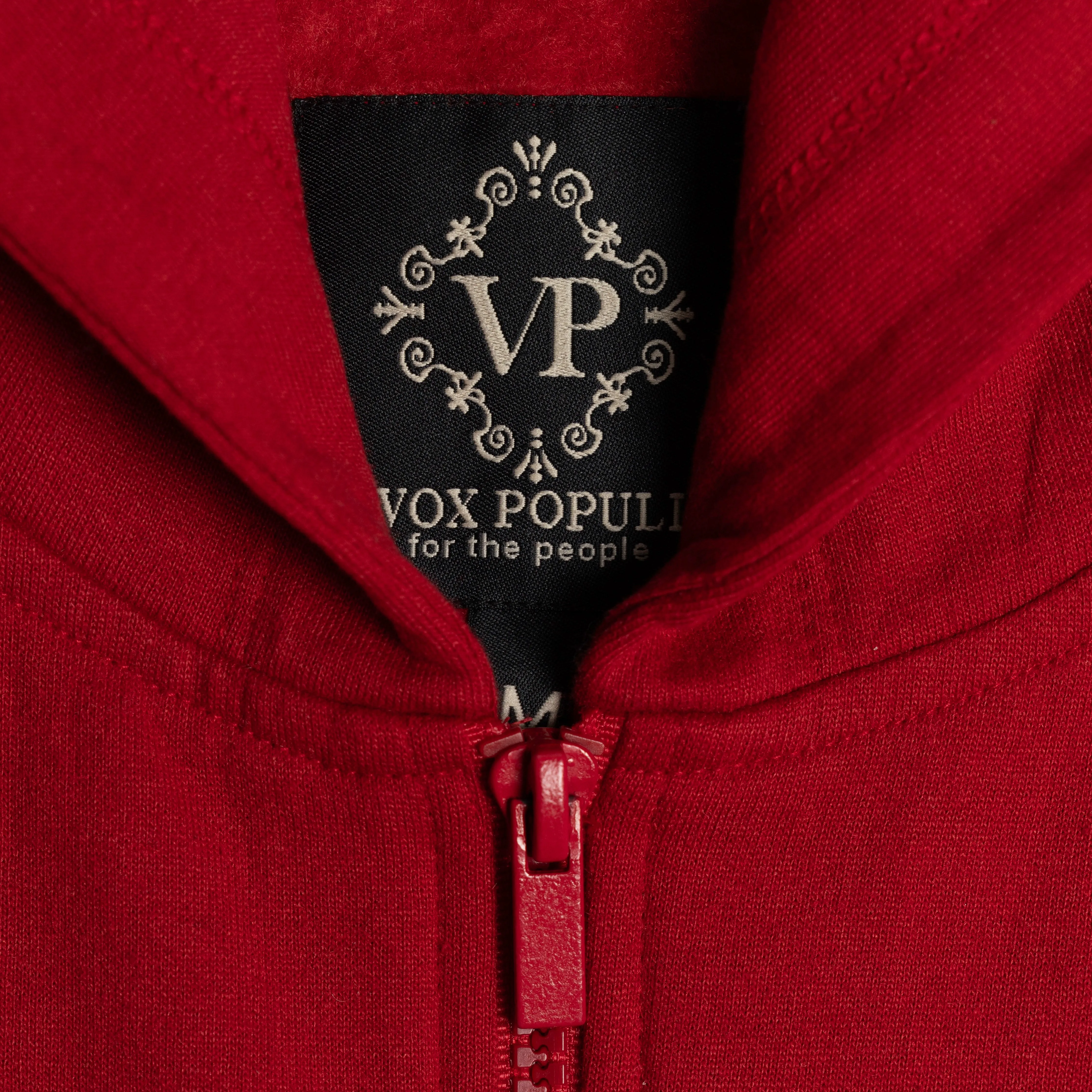 Retro Classic Zip Hoodie - Red