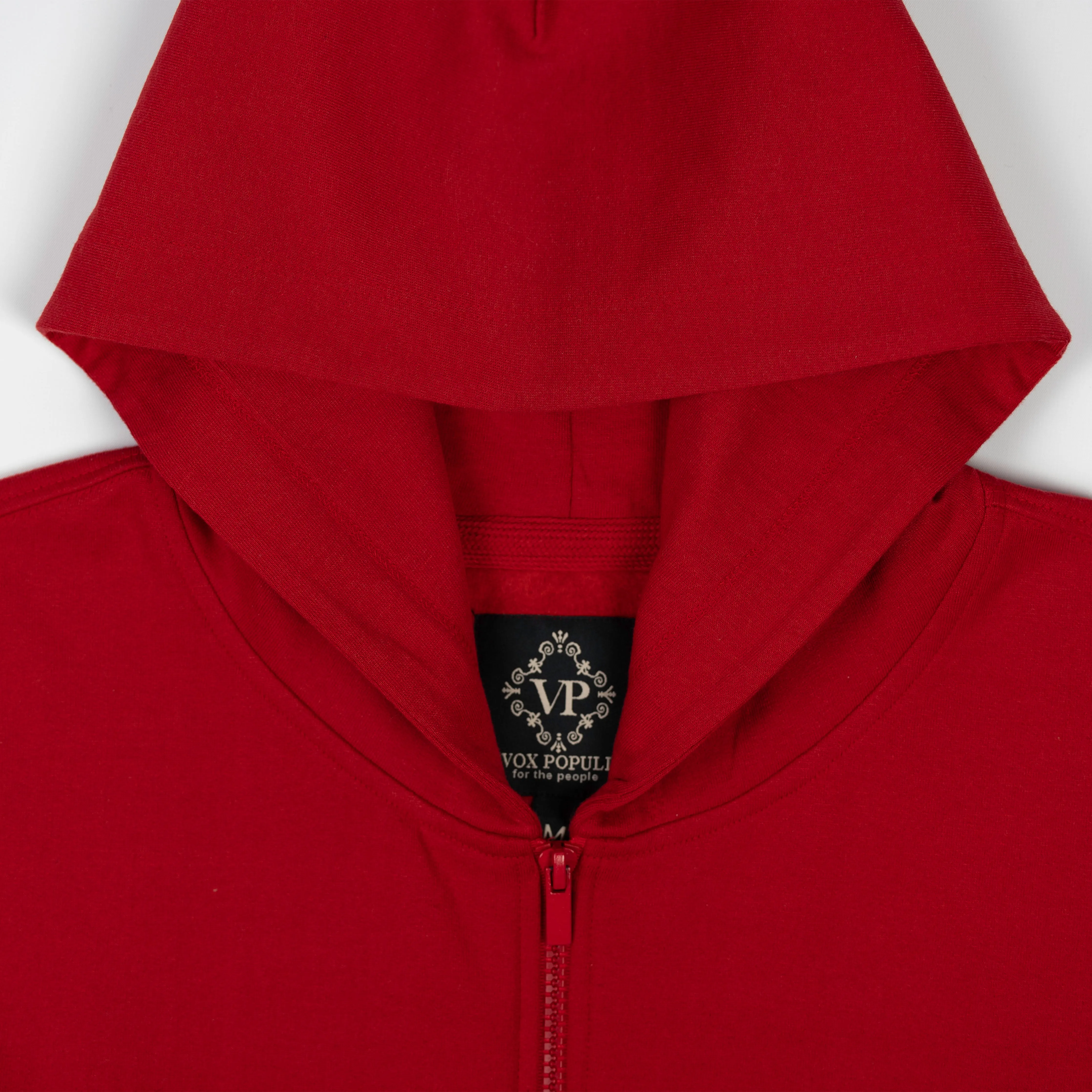 Retro Classic Zip Hoodie - Red